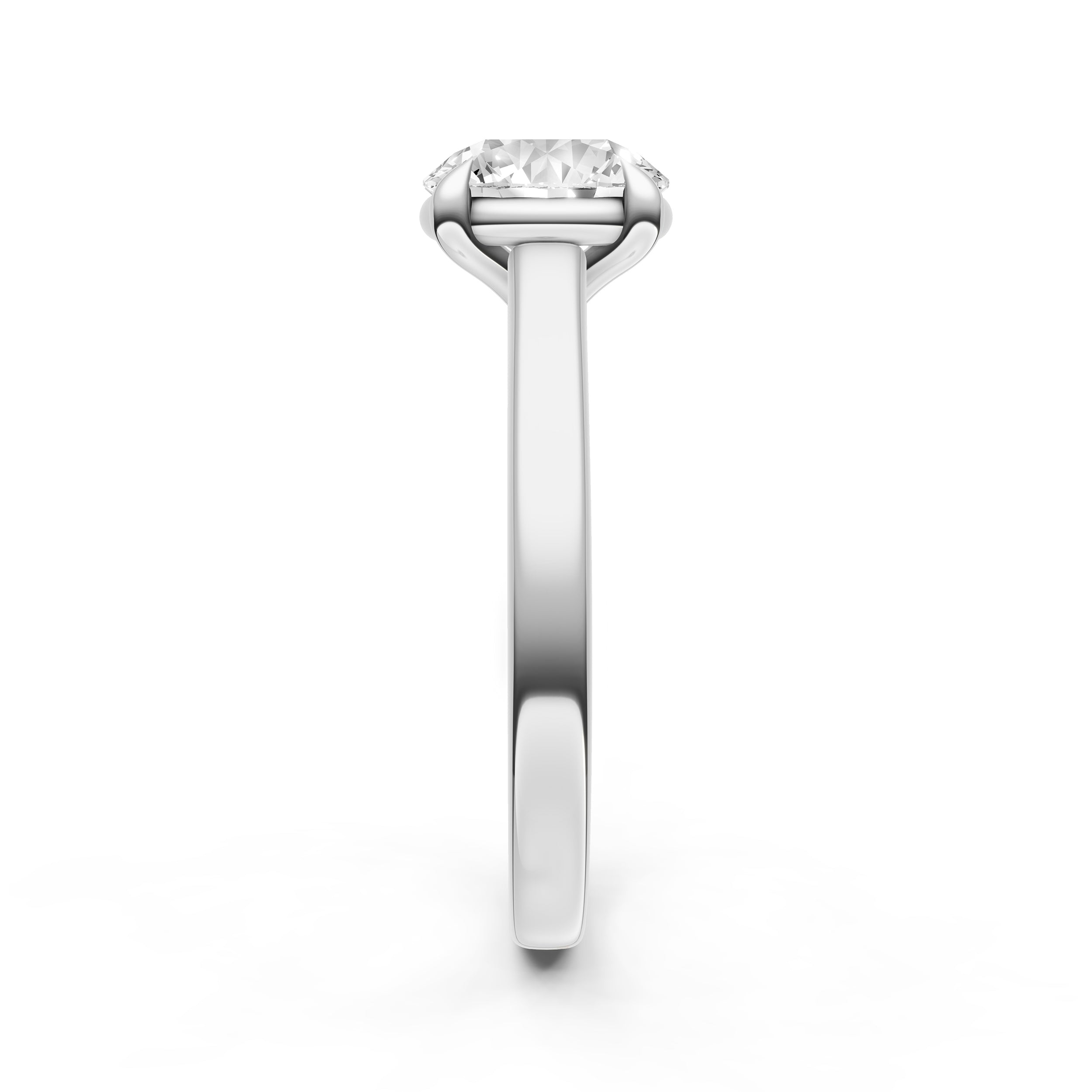Diamond Accent Cathedral Basket Engagement Ring (Round) Birmingham Jewelry Engagement Ring Birmingham Jewelry 