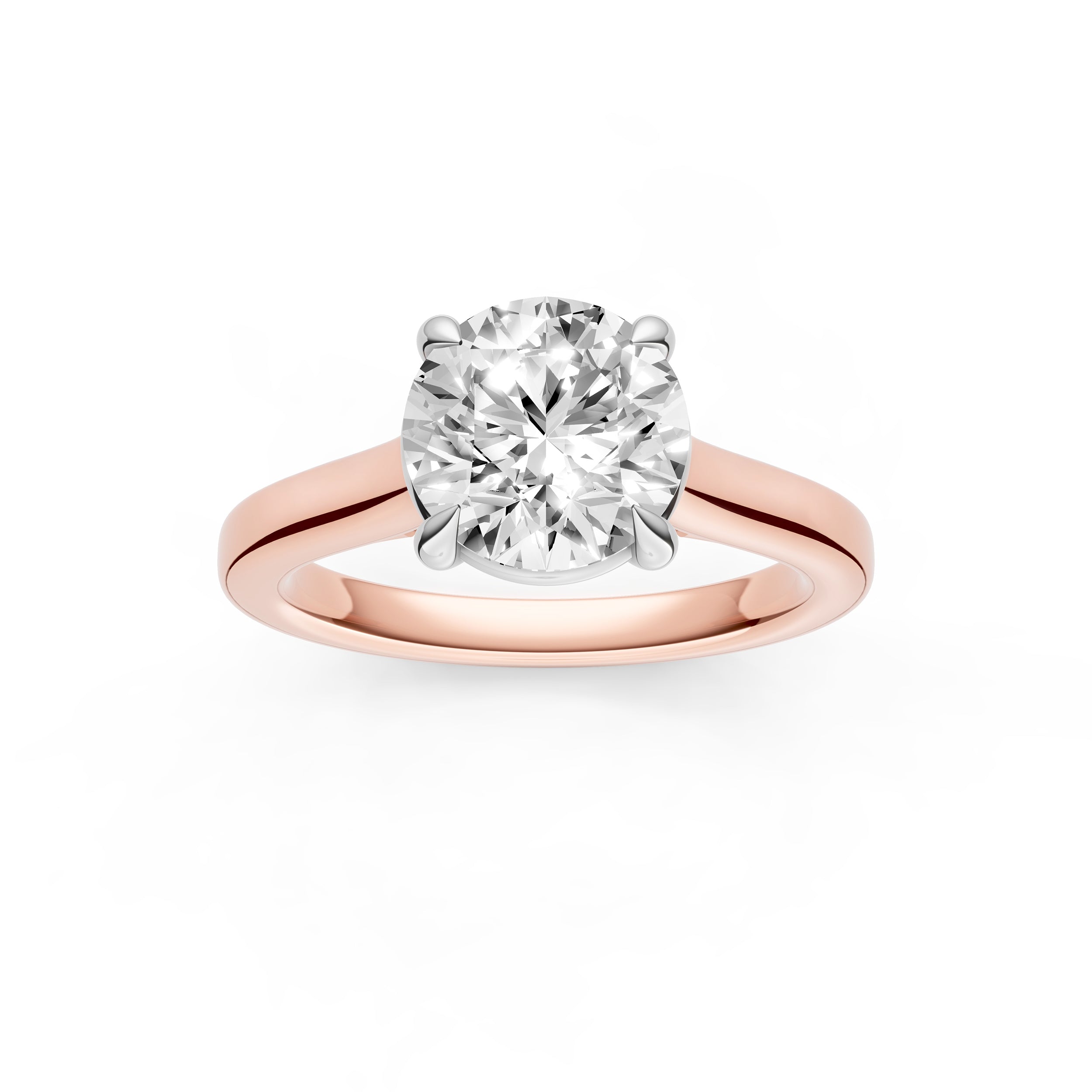 Diamond Accent Cathedral Basket Engagement Ring (Round) Birmingham Jewelry Engagement Ring Birmingham Jewelry 