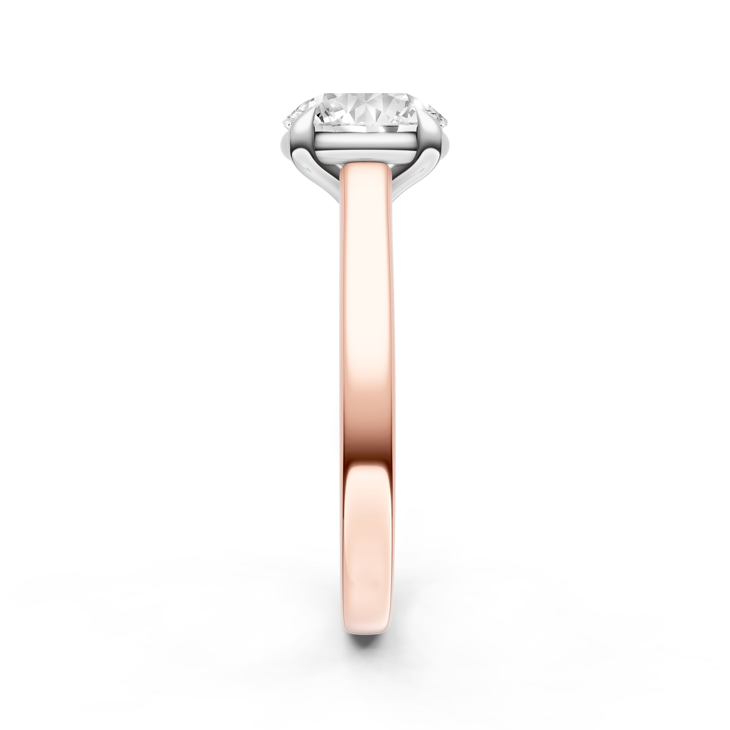 Diamond Accent Cathedral Basket Engagement Ring (Round) Birmingham Jewelry Engagement Ring Birmingham Jewelry 