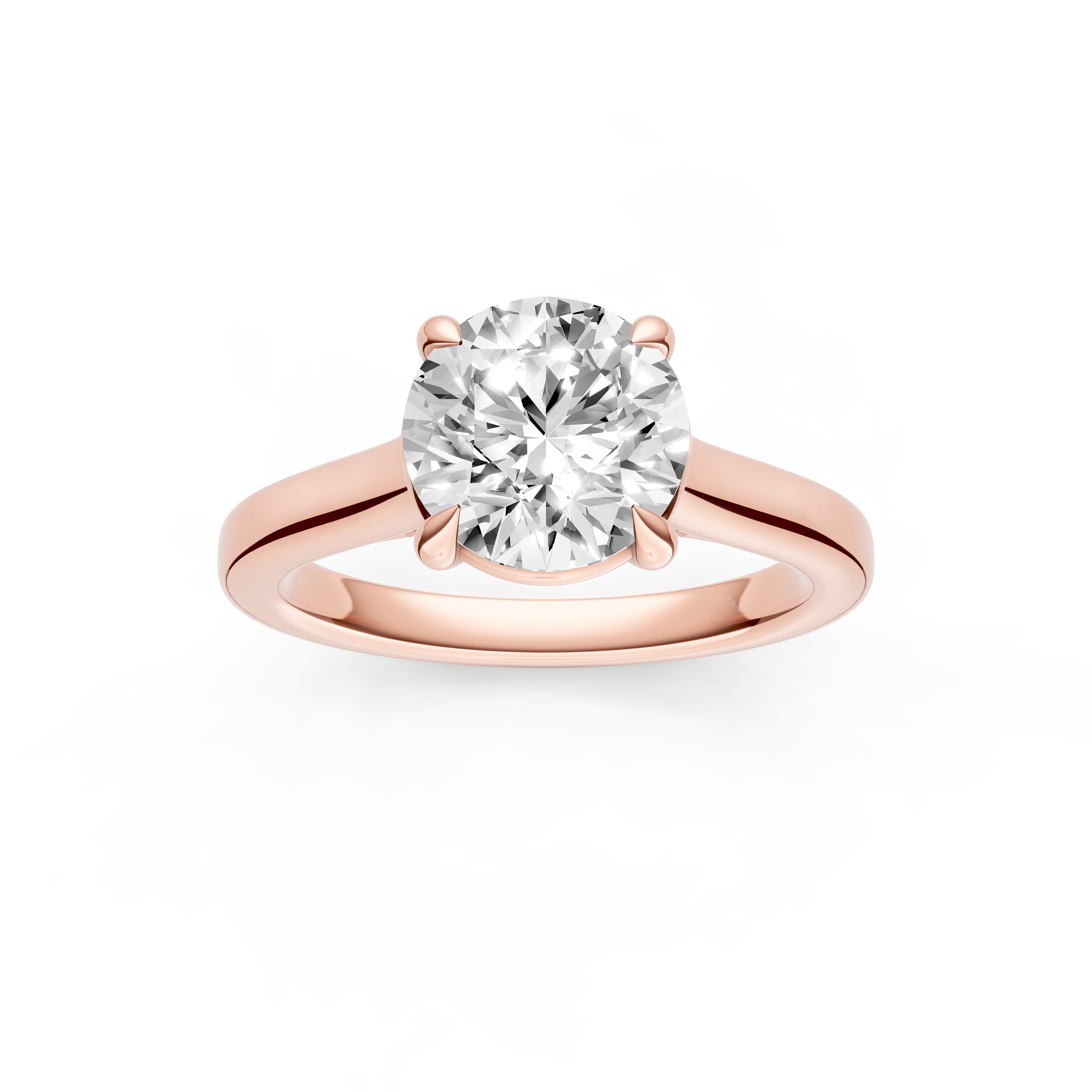 Diamond Accent Cathedral Basket Engagement Ring (Round) Birmingham Jewelry Engagement Ring Birmingham Jewelry 