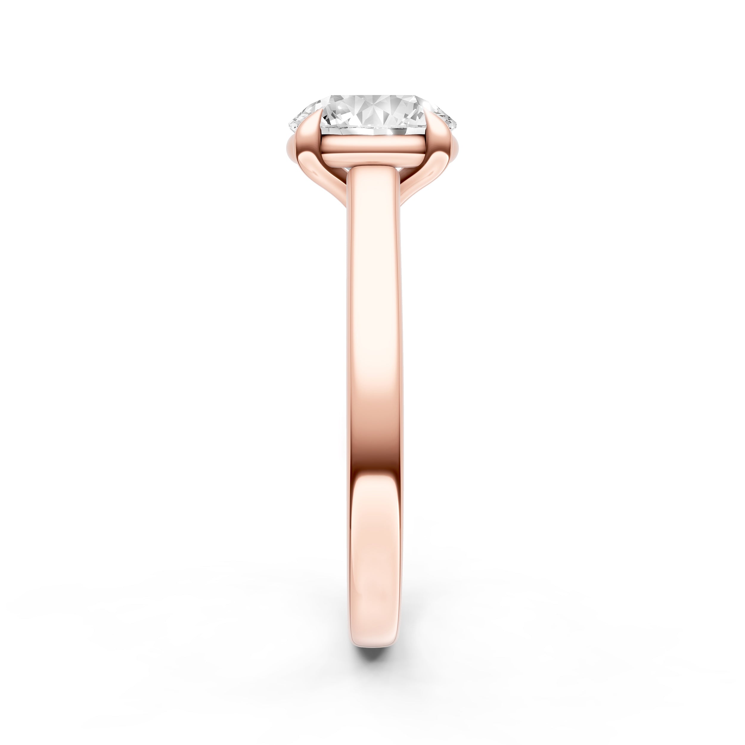 Diamond Accent Cathedral Basket Engagement Ring (Round) Birmingham Jewelry Engagement Ring Birmingham Jewelry 