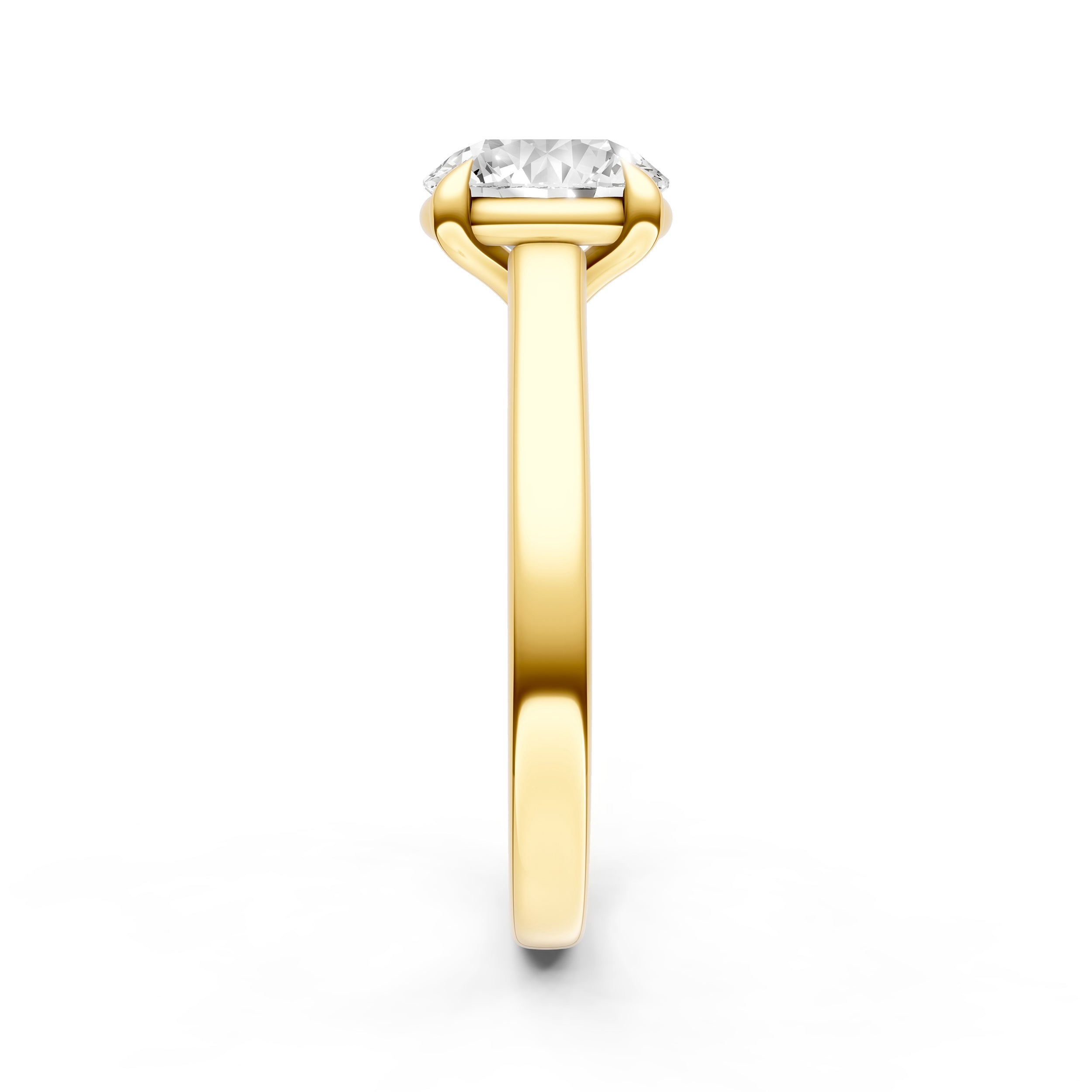 Diamond Accent Cathedral Basket Engagement Ring (Round) Birmingham Jewelry Engagement Ring Birmingham Jewelry 