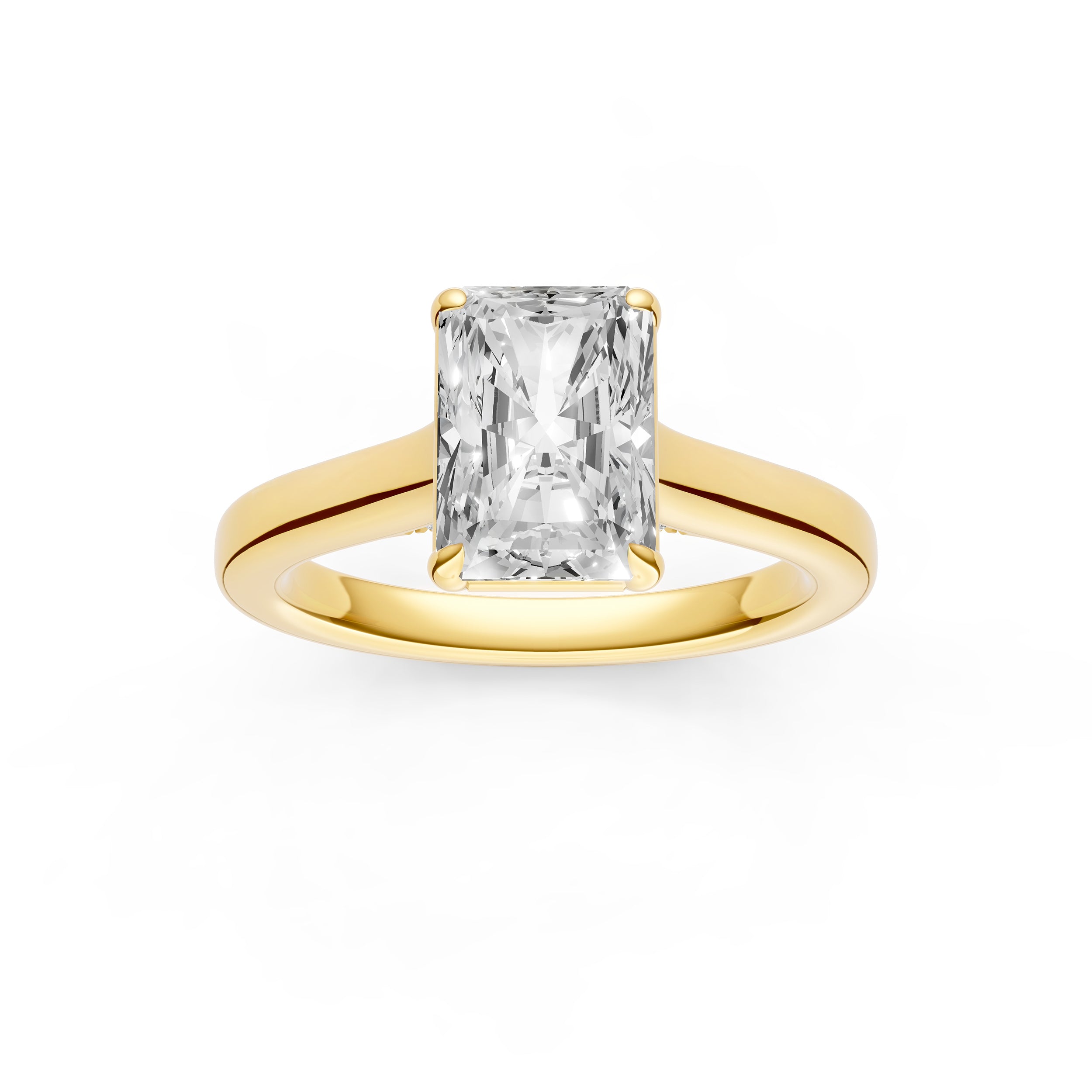 Diamond Accent Cathedral Basket Engagement Ring (Radiant) Birmingham Jewelry Engagement Ring Birmingham Jewelry 