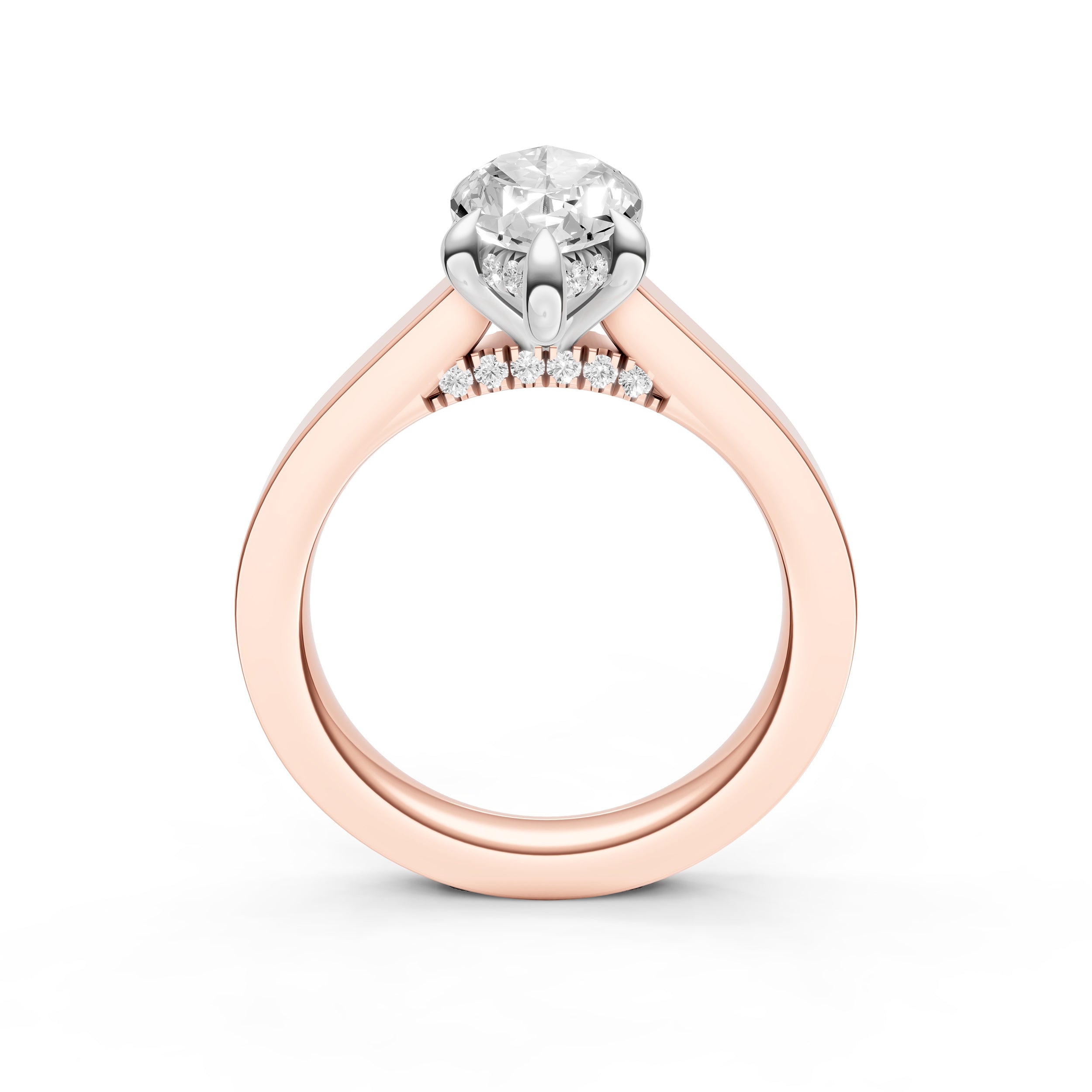 Diamond Bar Hidden Halo Engagement Ring (Marquise) Birmingham Jewelry Engagement Ring Birmingham Jewelry 