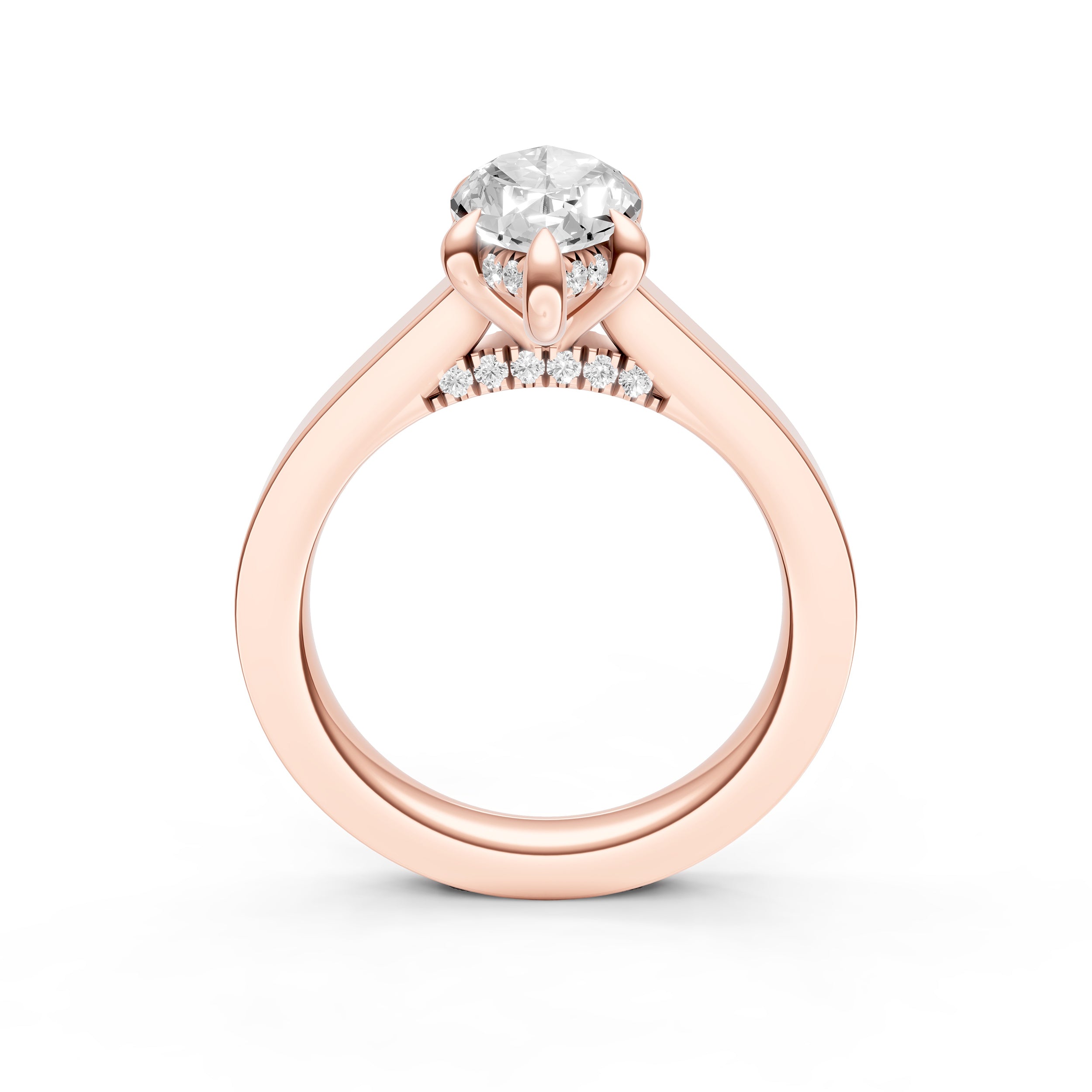 Diamond Bar Hidden Halo Engagement Ring (Marquise) Birmingham Jewelry Engagement Ring Birmingham Jewelry 