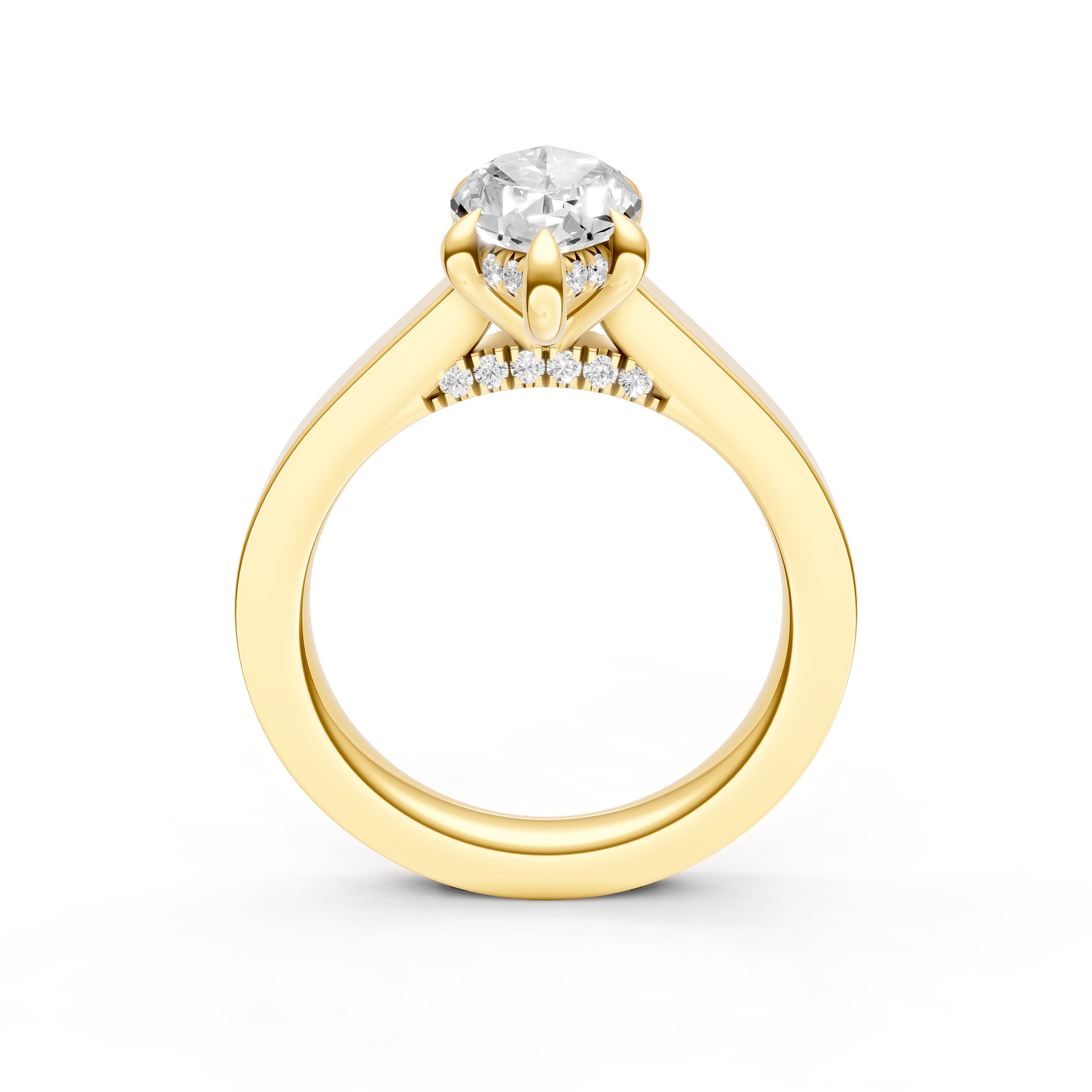 Diamond Bar Hidden Halo Engagement Ring (Marquise) Birmingham Jewelry Engagement Ring Birmingham Jewelry 