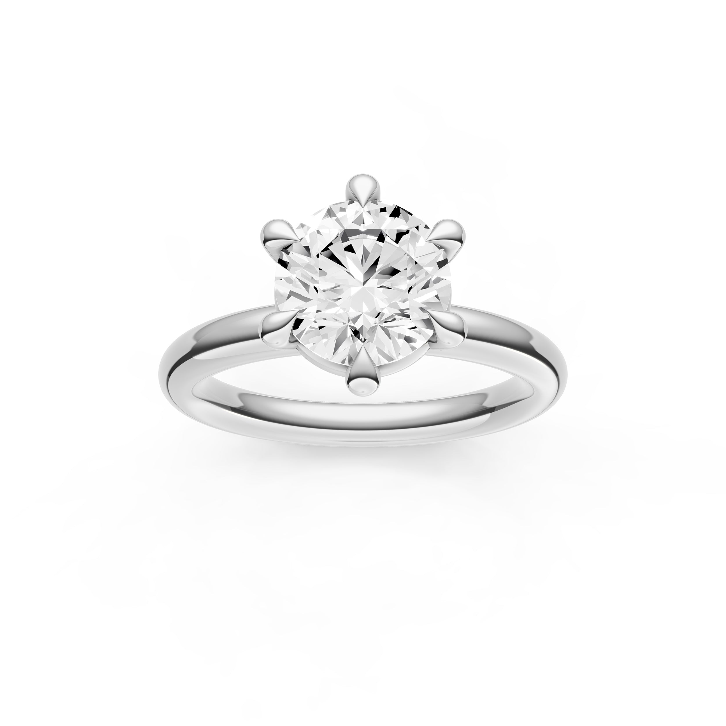 Classic Diamond Prong Basket Engagement Ring (Round) Birmingham Jewelry Engagement Ring Birmingham Jewelry 