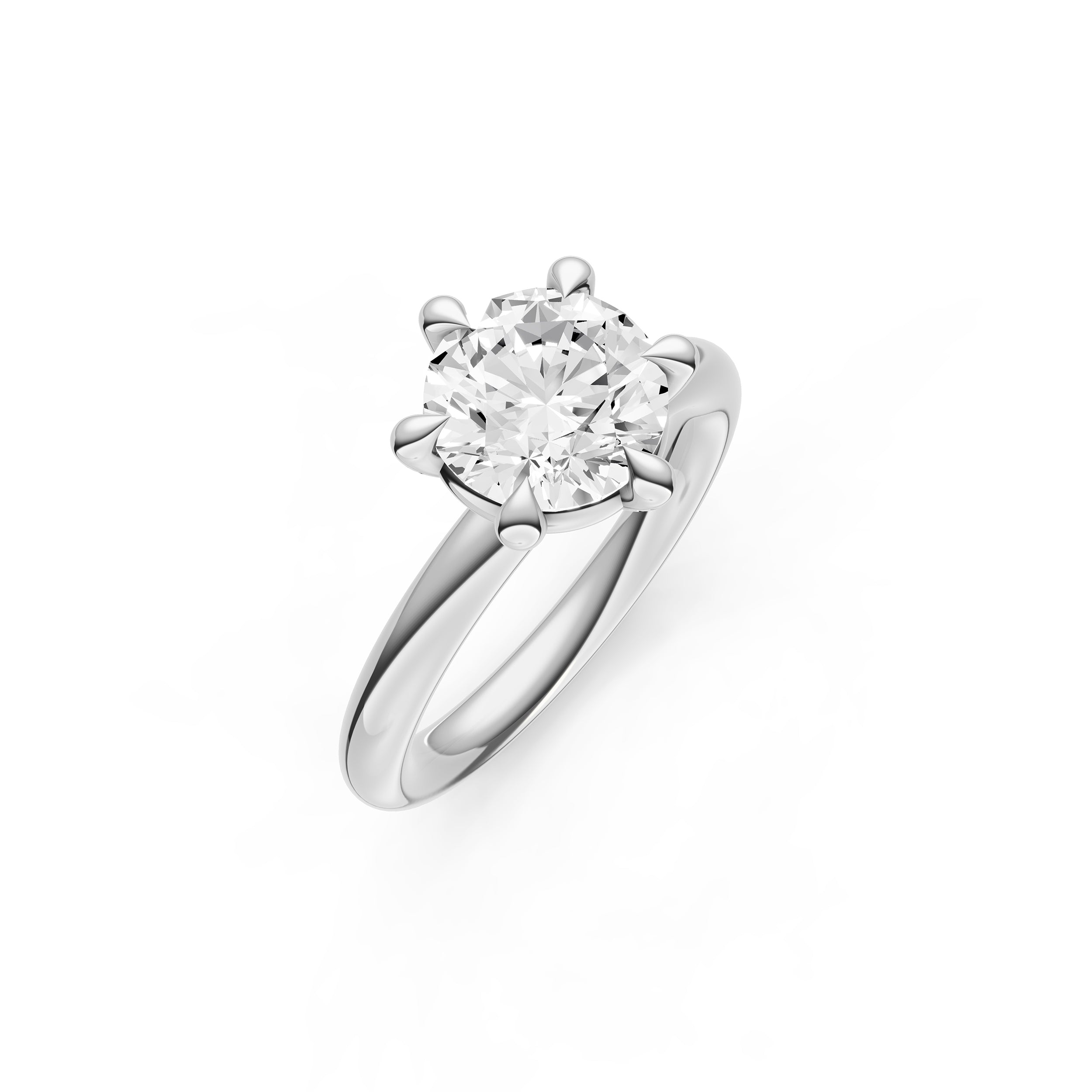 Classic Diamond Prong Basket Engagement Ring (Round) Birmingham Jewelry Engagement Ring Birmingham Jewelry 