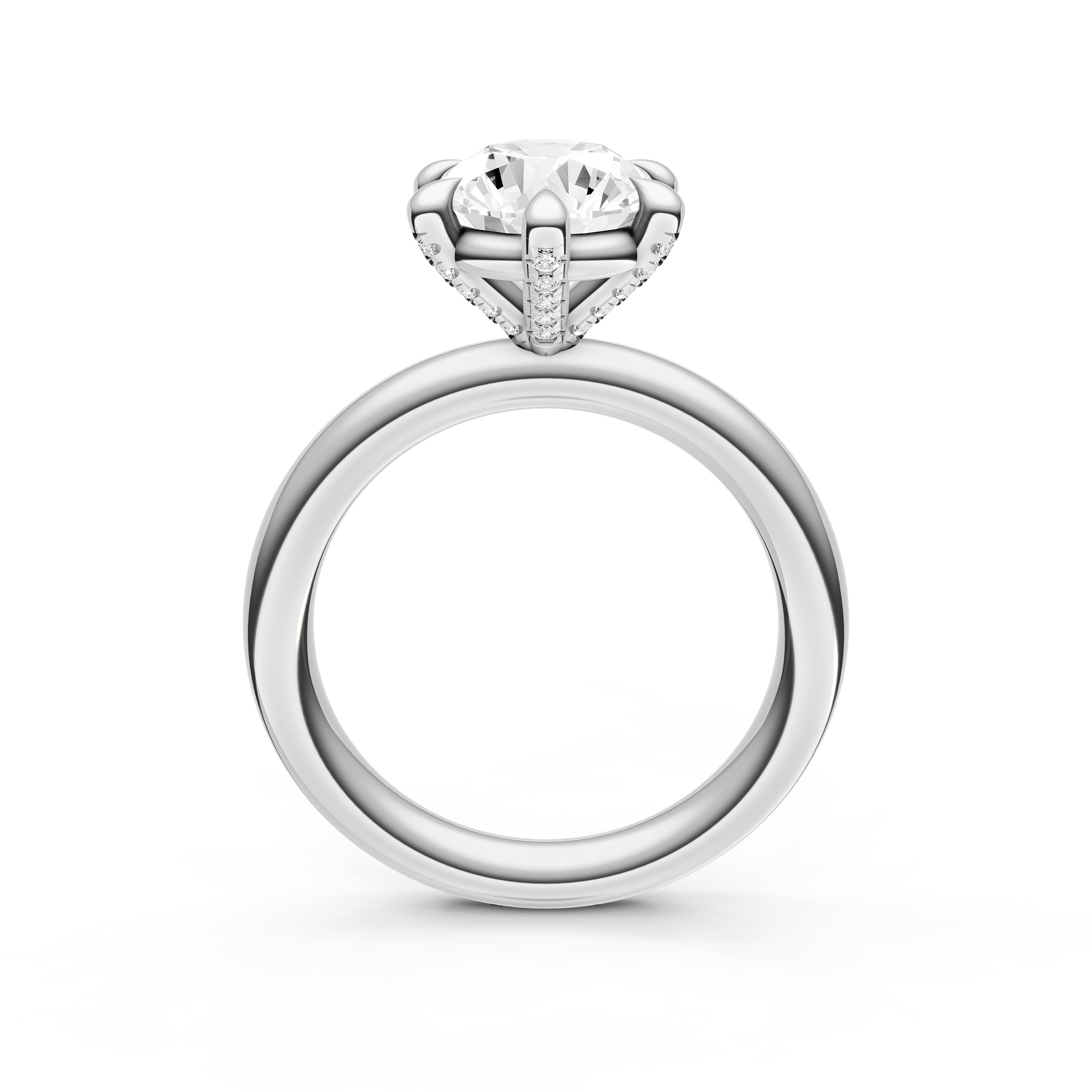 Classic Diamond Prong Basket Engagement Ring (Round) Birmingham Jewelry Engagement Ring Birmingham Jewelry 