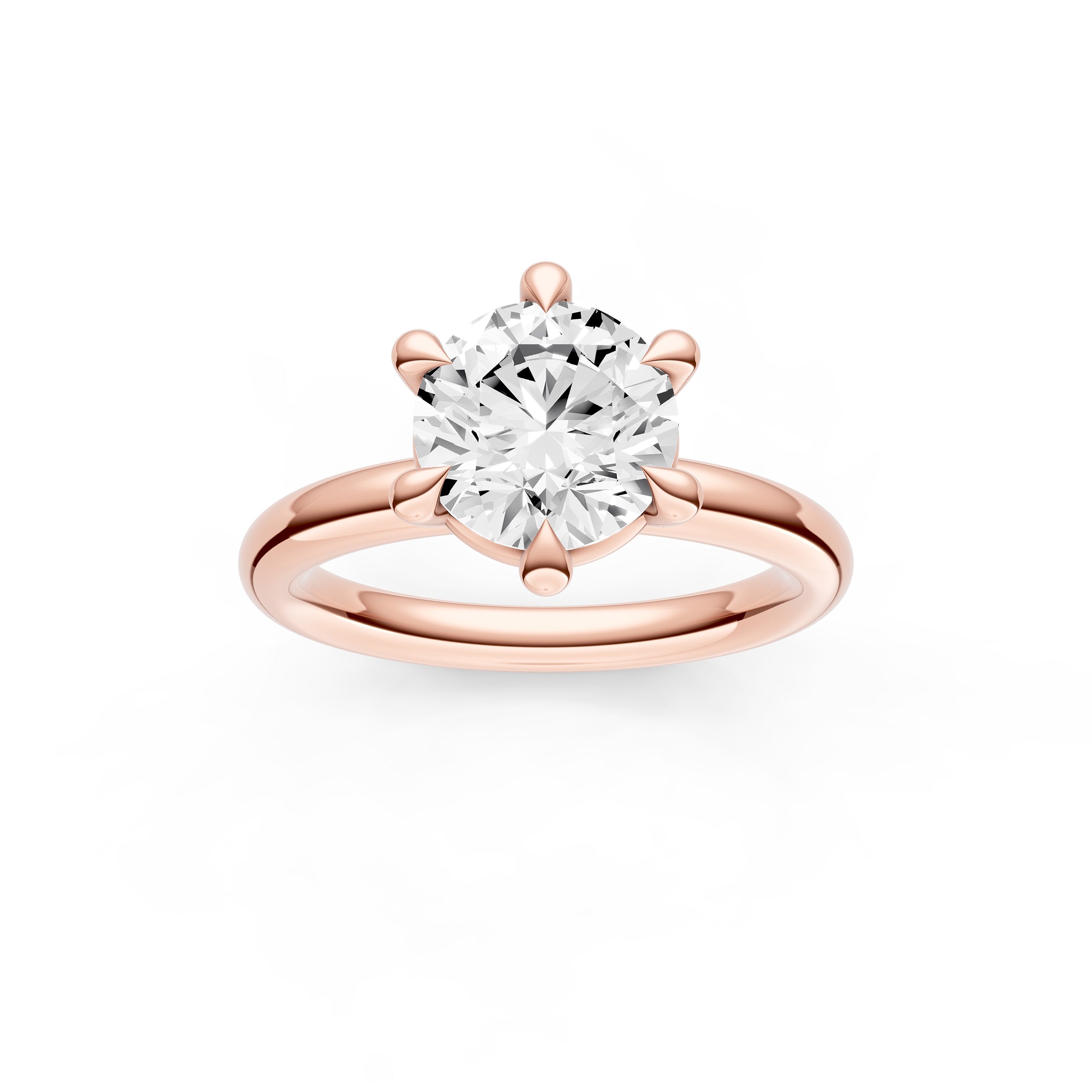 Classic Diamond Prong Basket Engagement Ring (Round) Birmingham Jewelry Engagement Ring Birmingham Jewelry 