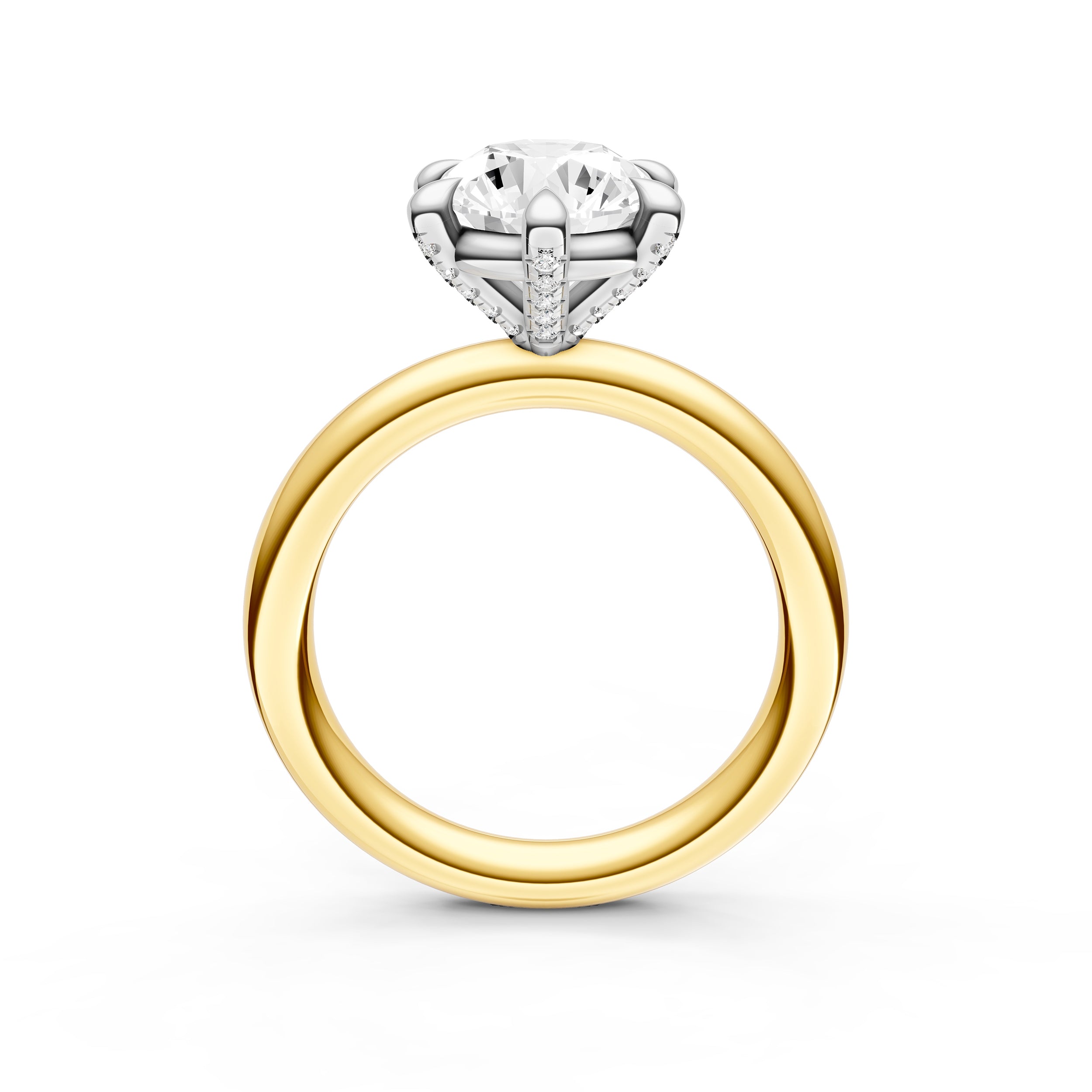 Classic Diamond Prong Basket Engagement Ring (Round) Birmingham Jewelry Engagement Ring Birmingham Jewelry 