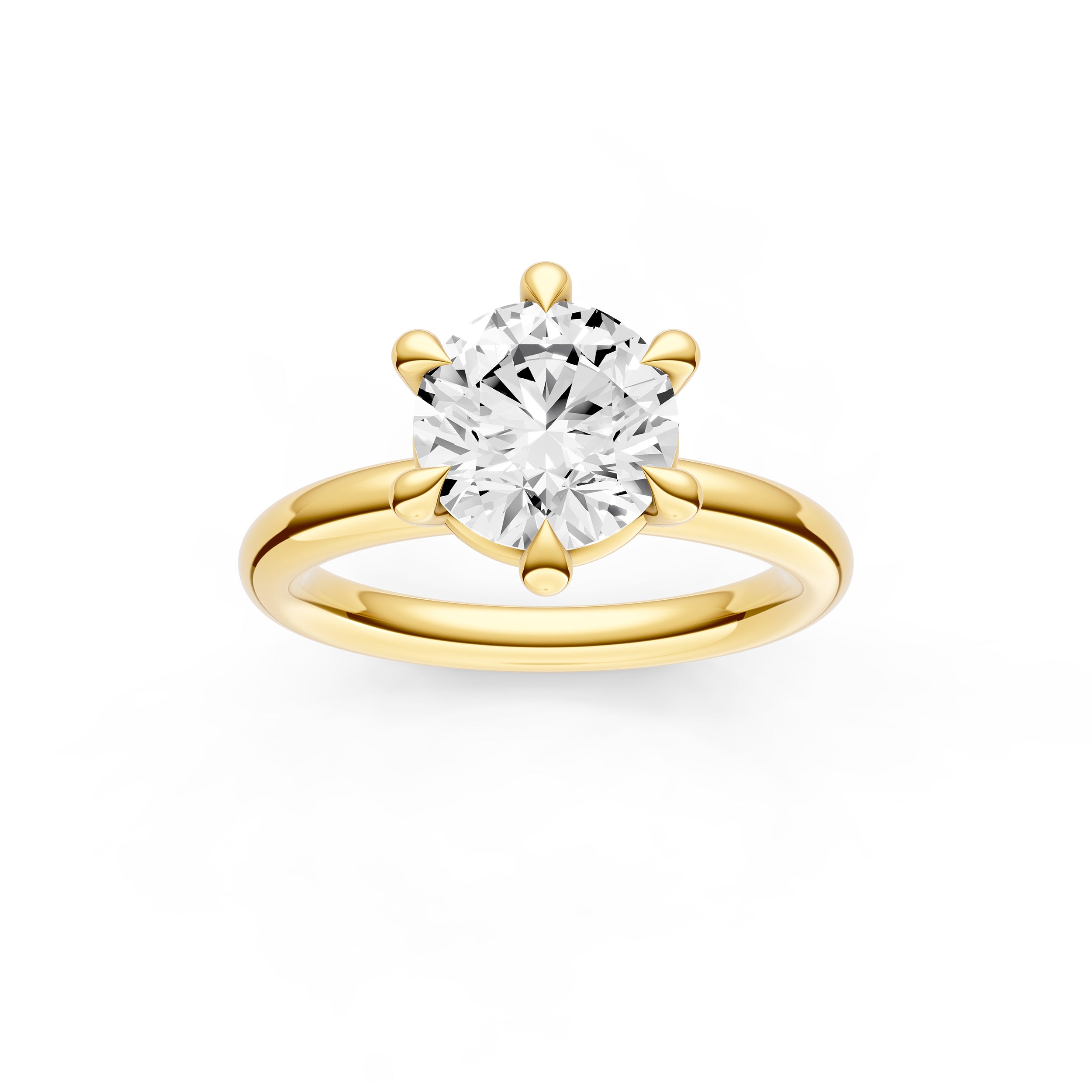 Classic Diamond Prong Basket Engagement Ring (Round) Birmingham Jewelry Engagement Ring Birmingham Jewelry 