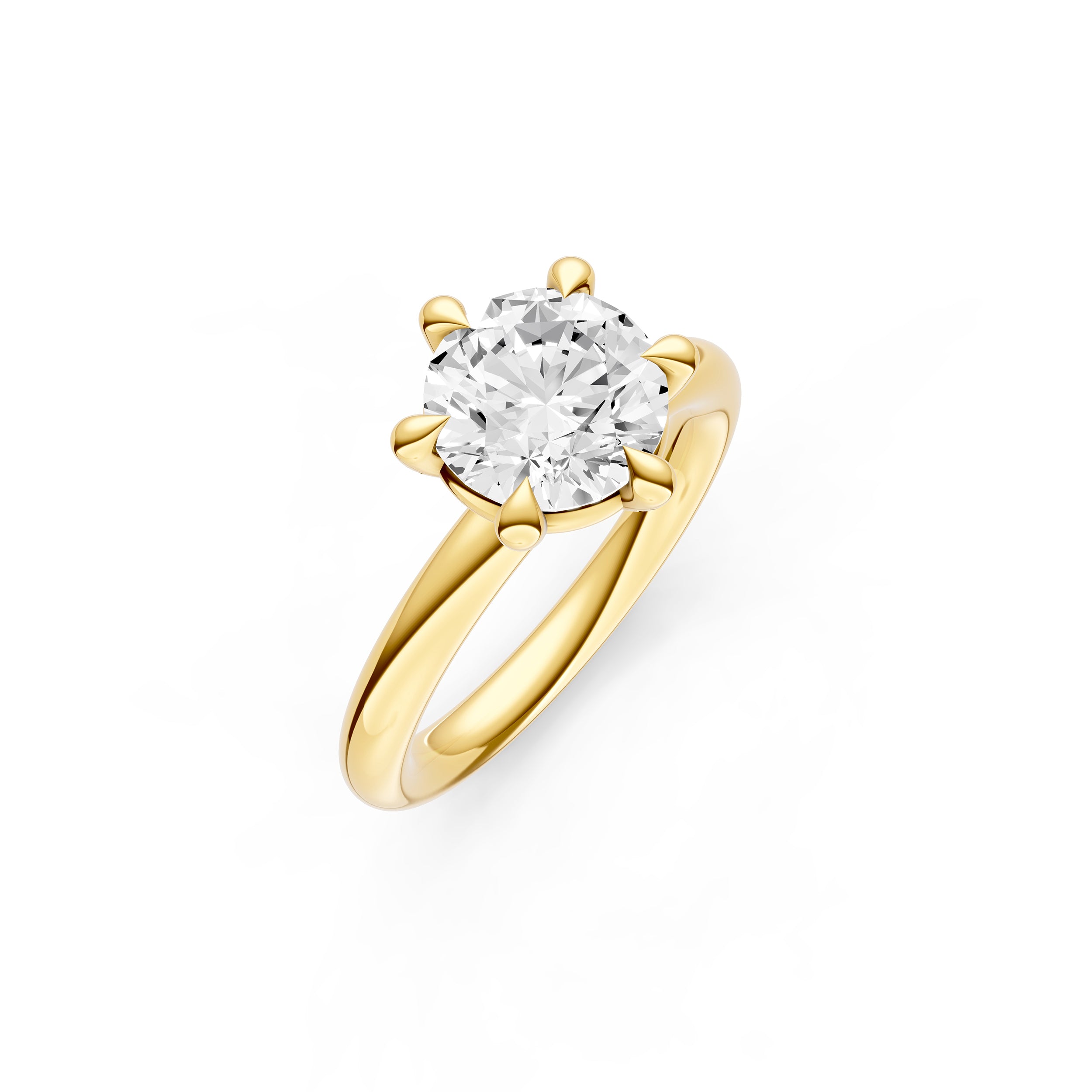 Classic Diamond Prong Basket Engagement Ring (Round) Birmingham Jewelry Engagement Ring Birmingham Jewelry 