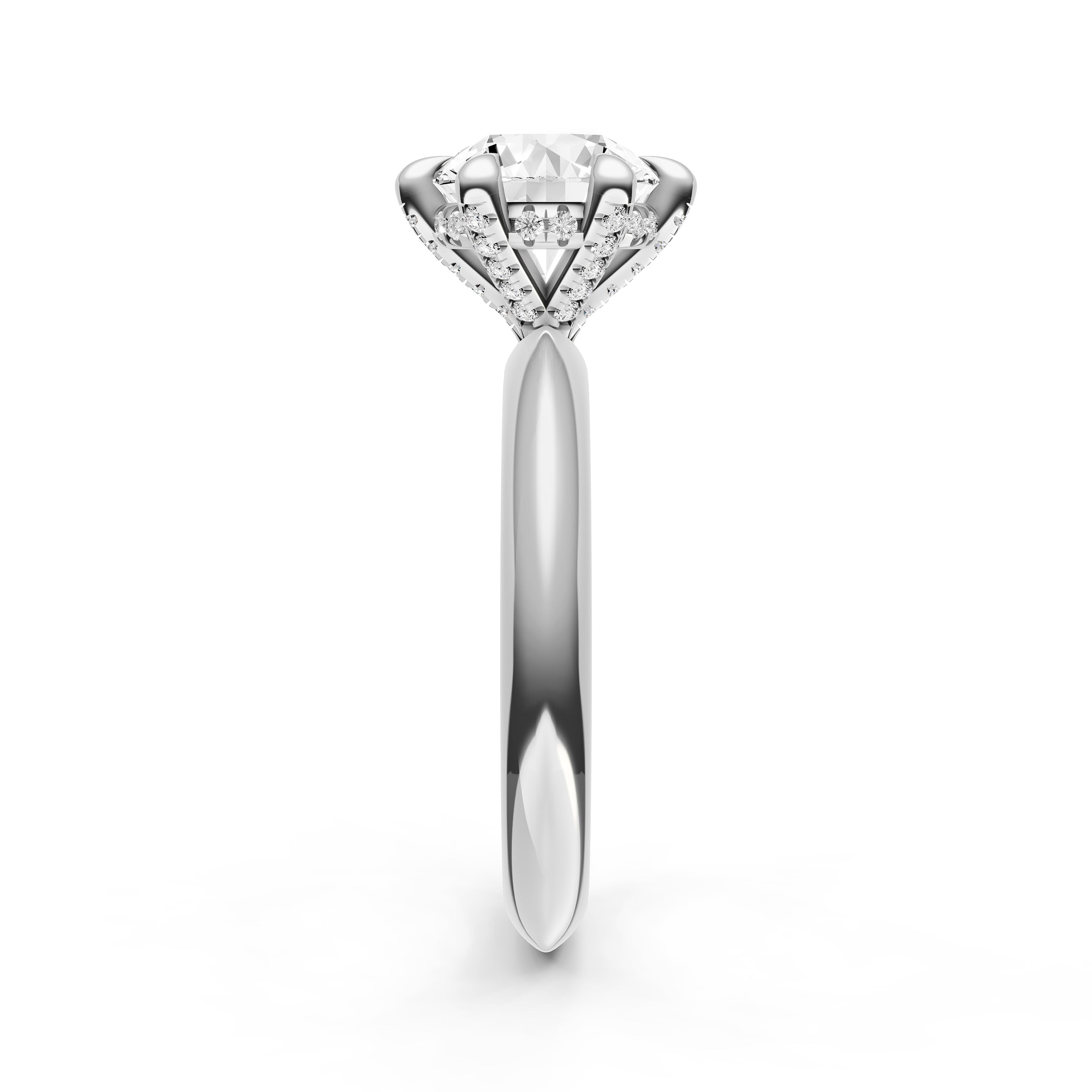Knife Edge 6-Prong Diamond Crown Engagement Ring (Round) Birmingham Jewelry Engagement Ring Birmingham Jewelry 