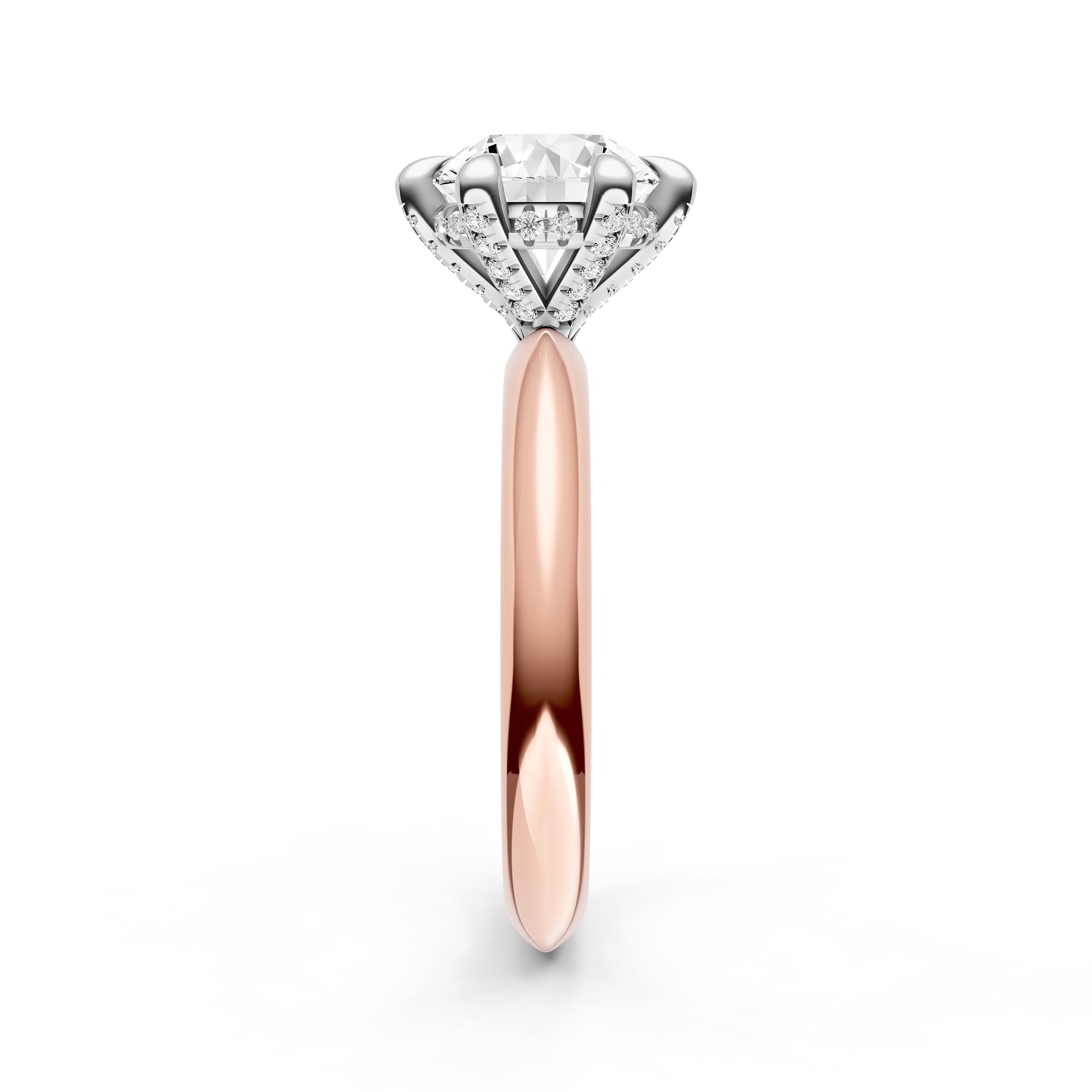 Knife Edge 6-Prong Diamond Crown Engagement Ring (Round) Birmingham Jewelry Engagement Ring Birmingham Jewelry 