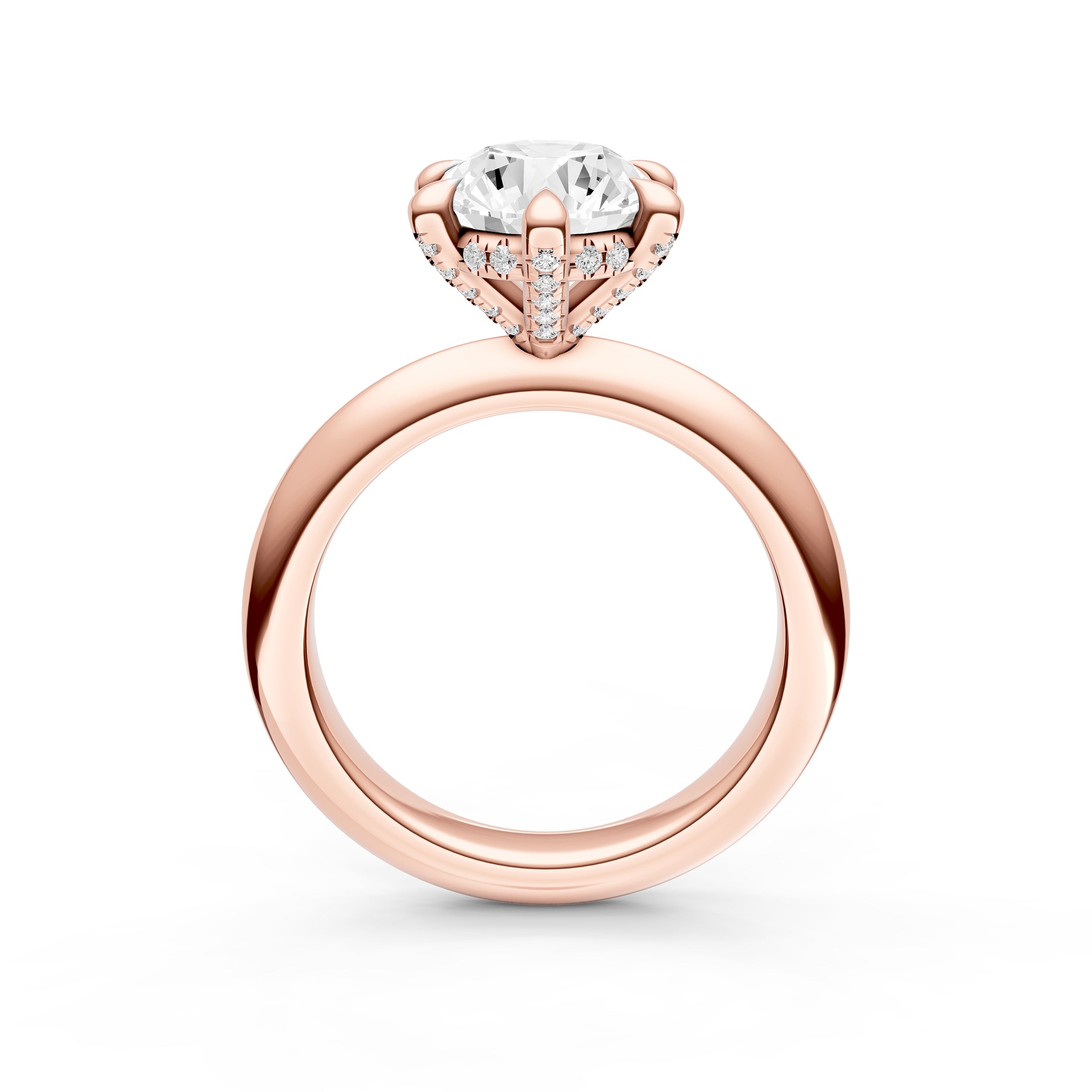 Knife Edge 6-Prong Diamond Crown Engagement Ring (Round) Birmingham Jewelry Engagement Ring Birmingham Jewelry 
