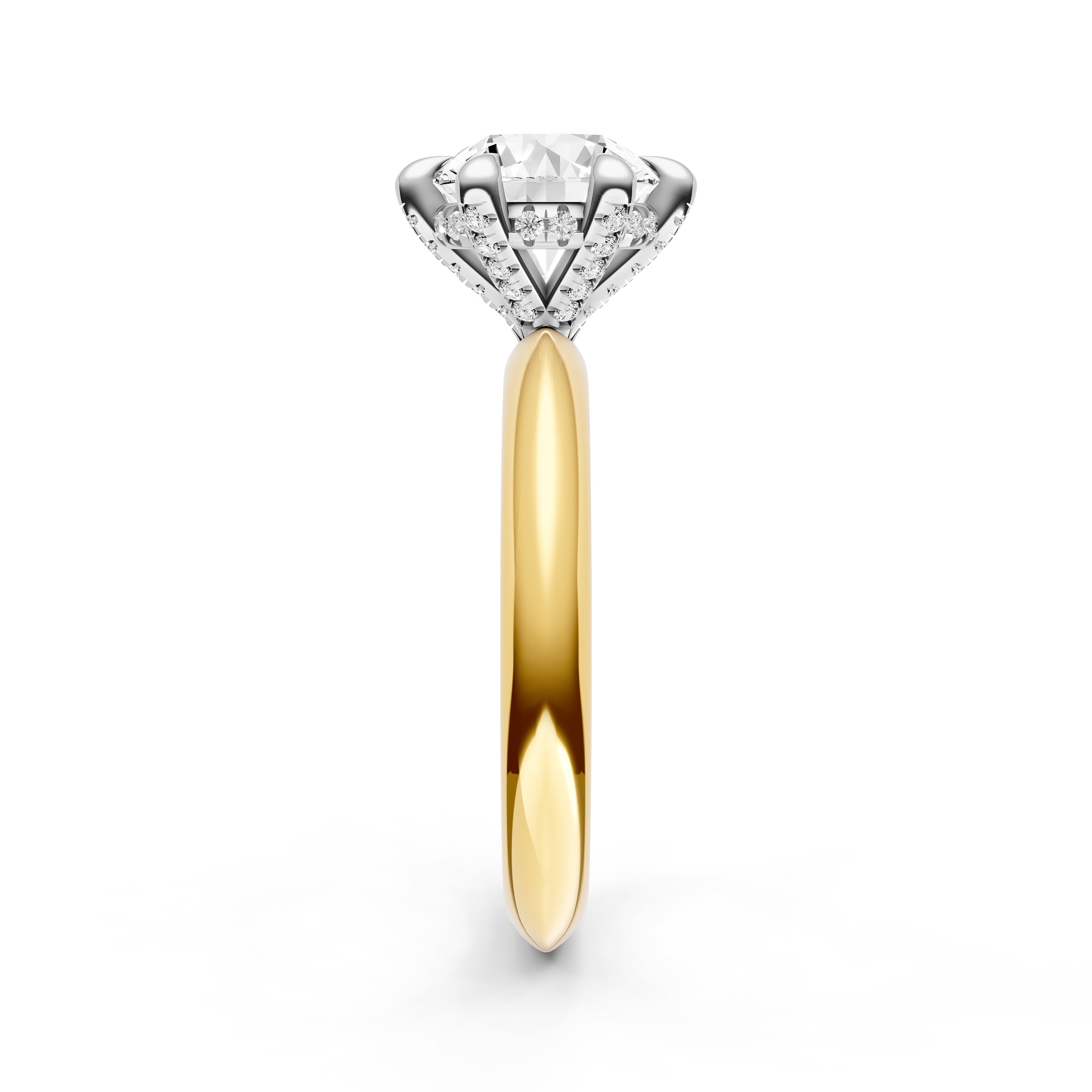 Knife Edge 6-Prong Diamond Crown Engagement Ring (Round) Birmingham Jewelry Engagement Ring Birmingham Jewelry 