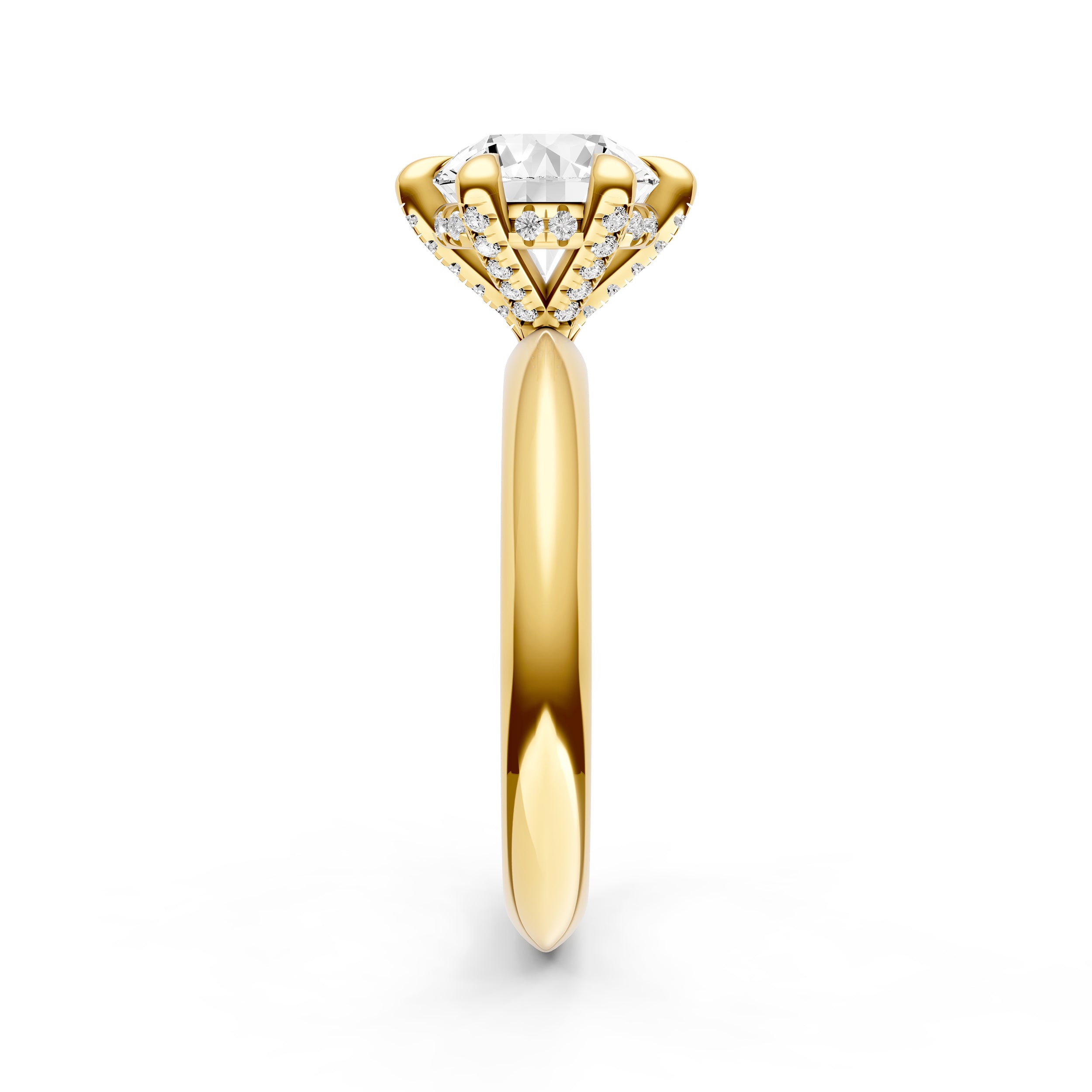 Knife Edge 6-Prong Diamond Crown Engagement Ring (Round) Birmingham Jewelry Engagement Ring Birmingham Jewelry 