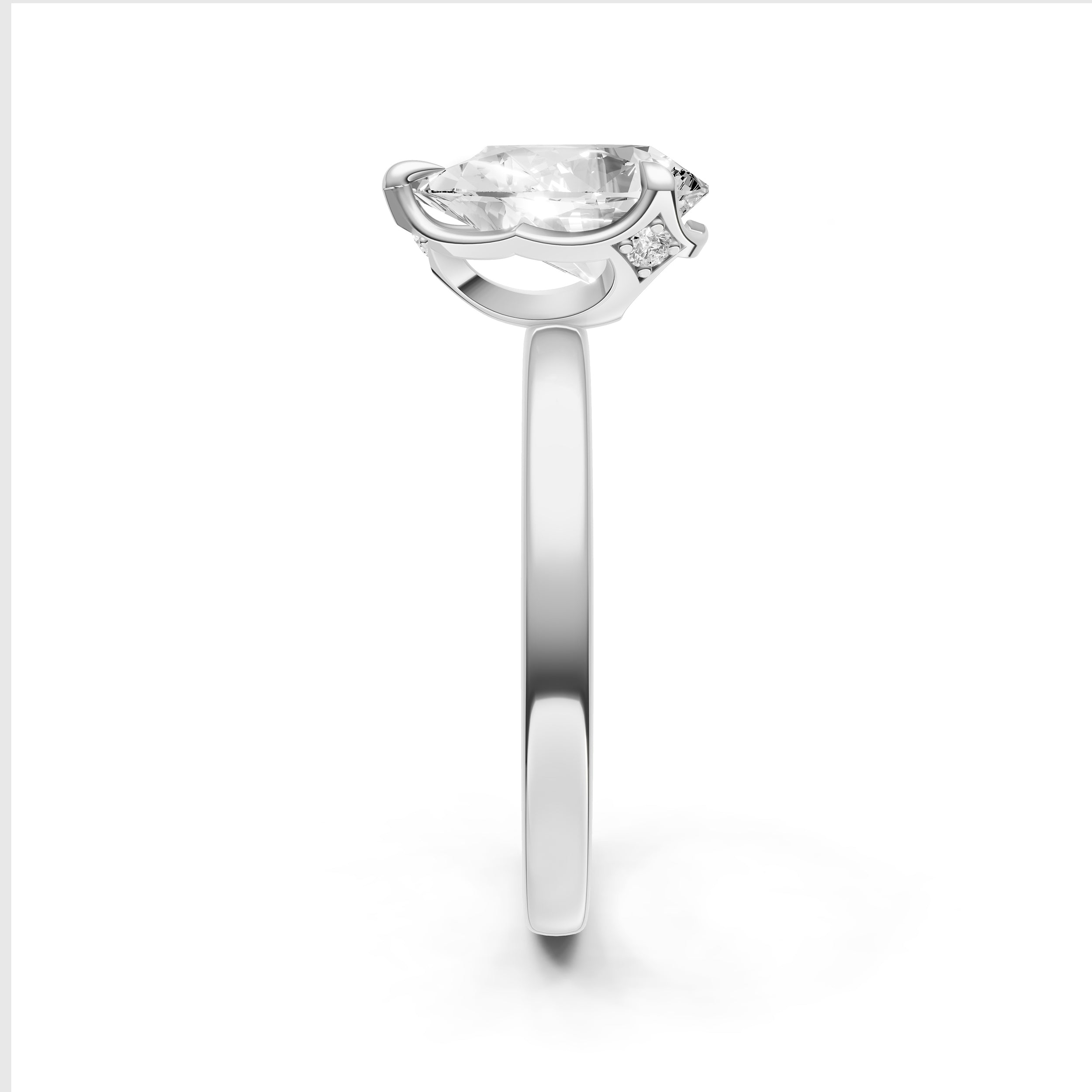 Crown Engagement Ring (Pear Shape) Birmingham Jewelry Engagement Ring Birmingham Jewelry 