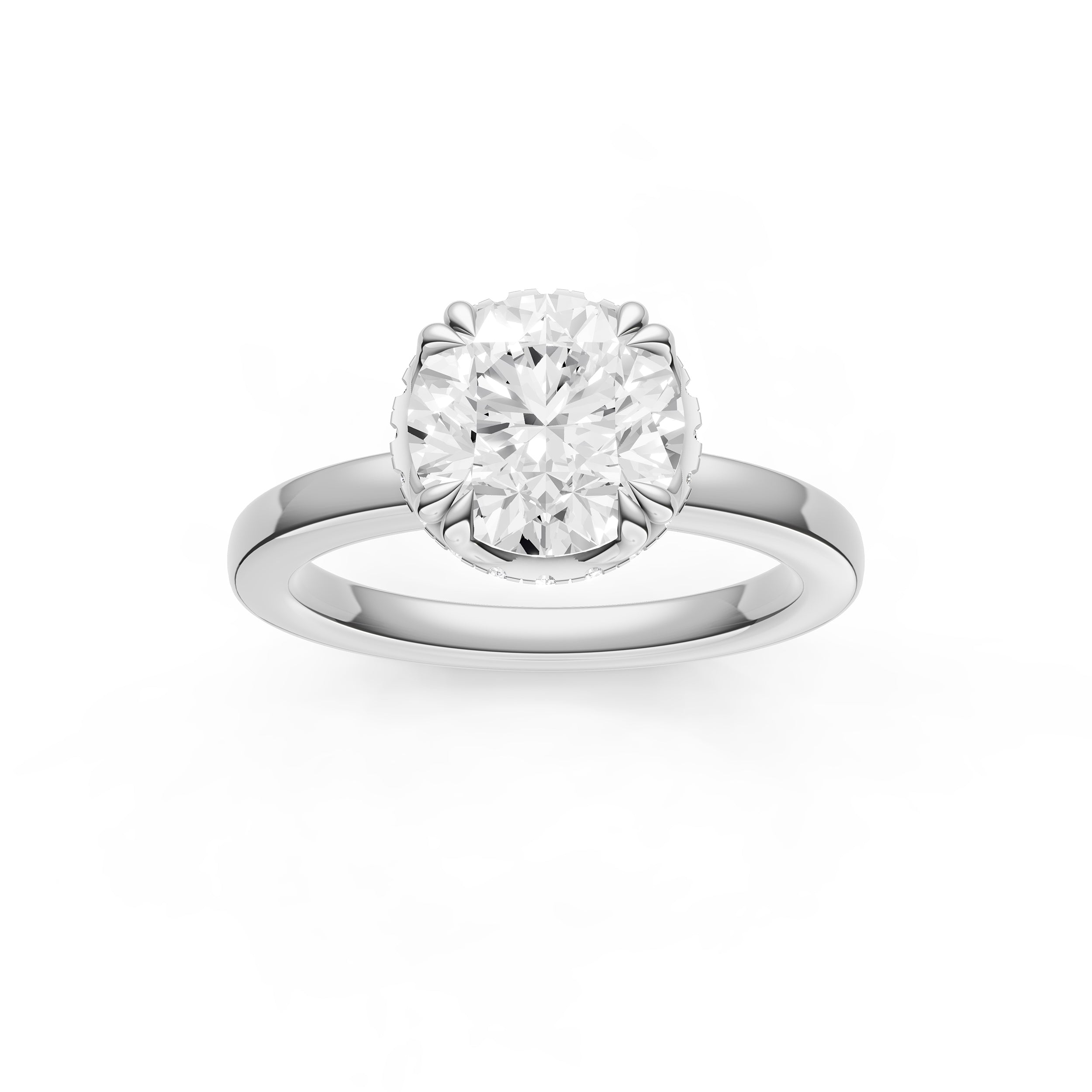 Crown Hidden Halo Engagement Ring (Round) Birmingham Jewelry Engagement Ring Birmingham Jewelry 