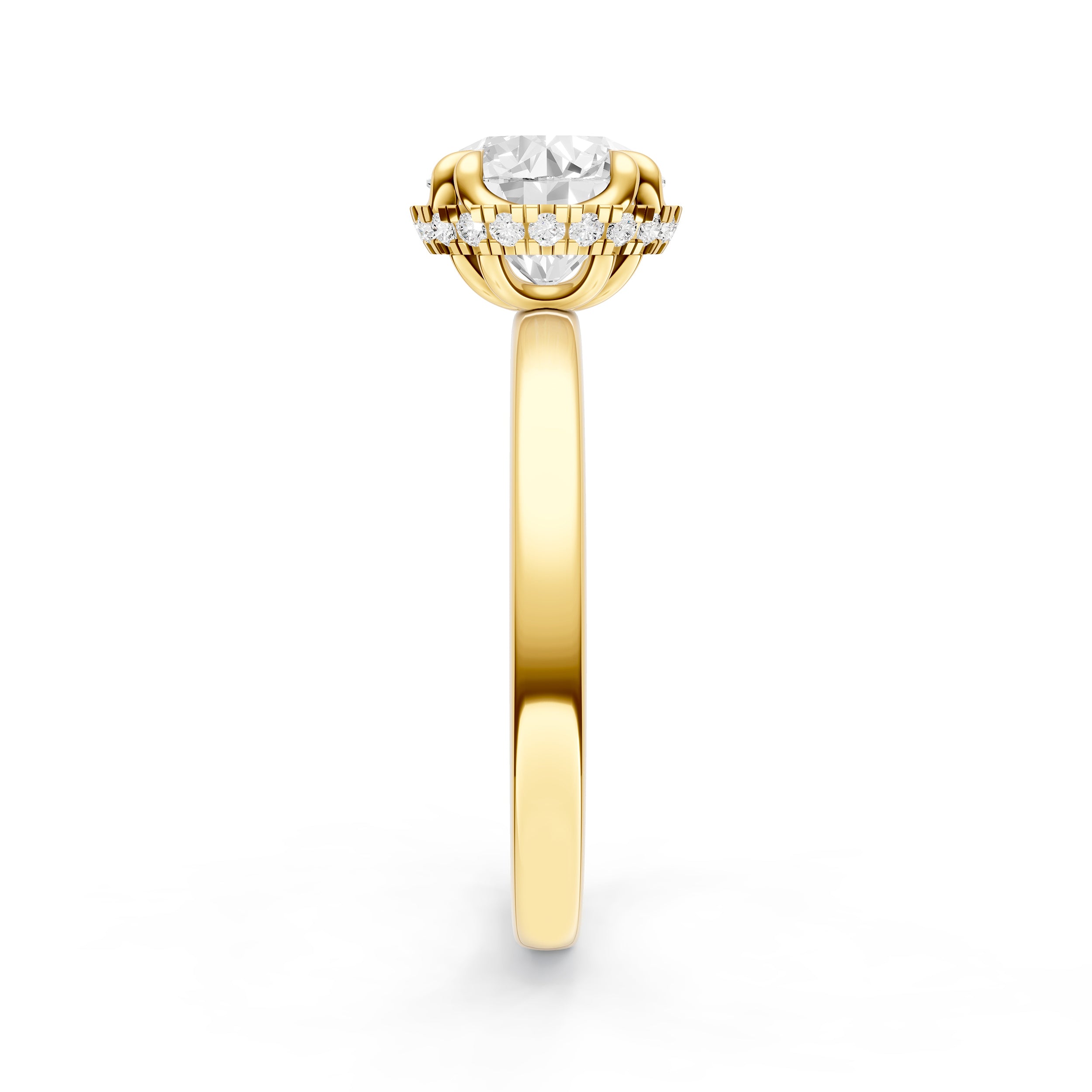 Crown Hidden Halo Engagement Ring (Round) Birmingham Jewelry Engagement Ring Birmingham Jewelry 