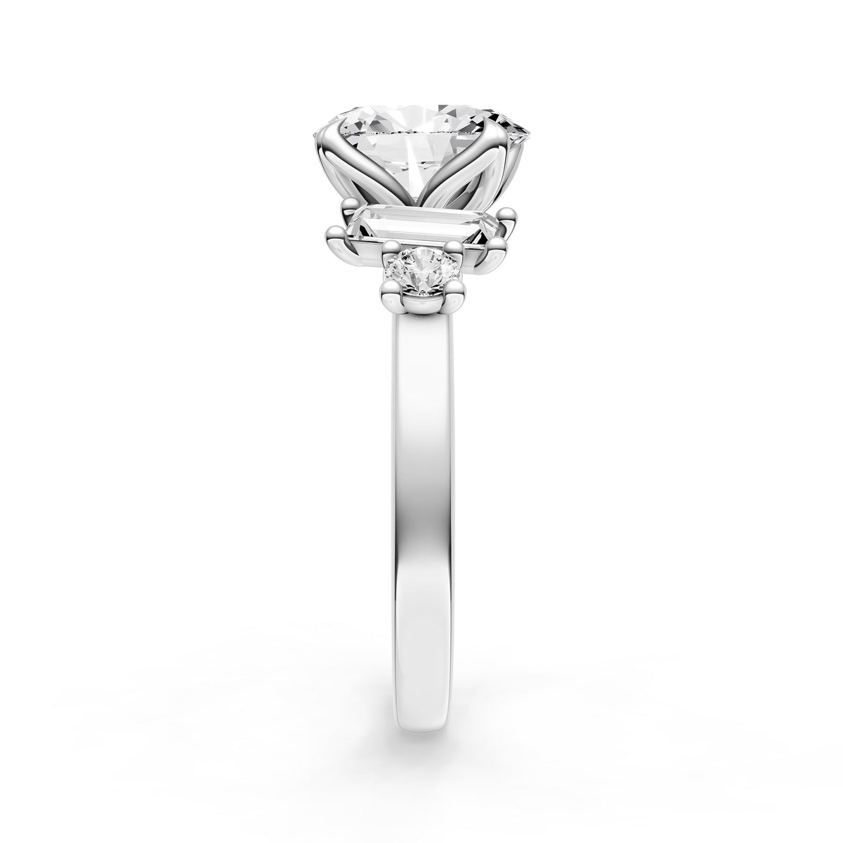 Tilted Asymmetrical Engagement Ring (Oval)