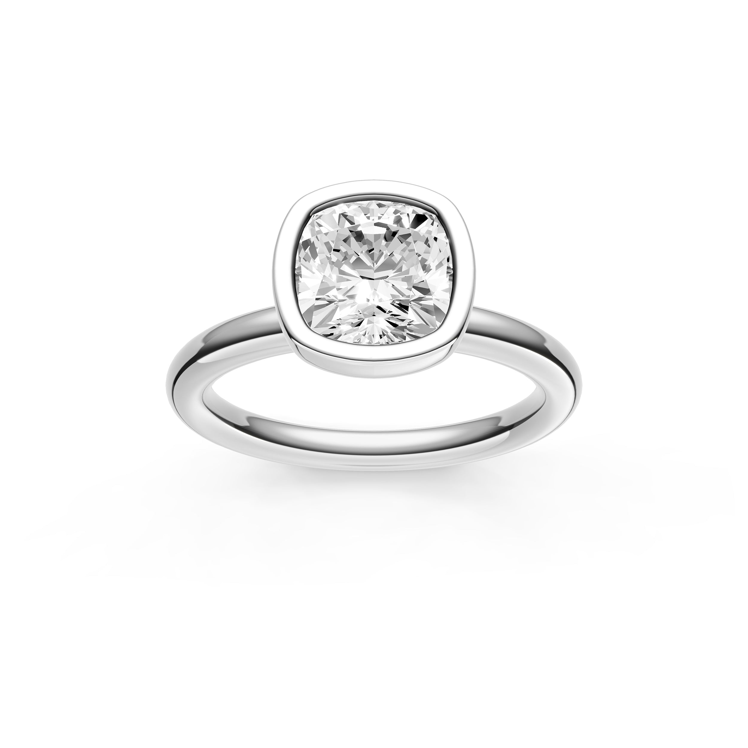 Petal Bezel Engagement Ring (Cushion) Birmingham Jewelry Engagement Ring Birmingham Jewelry 