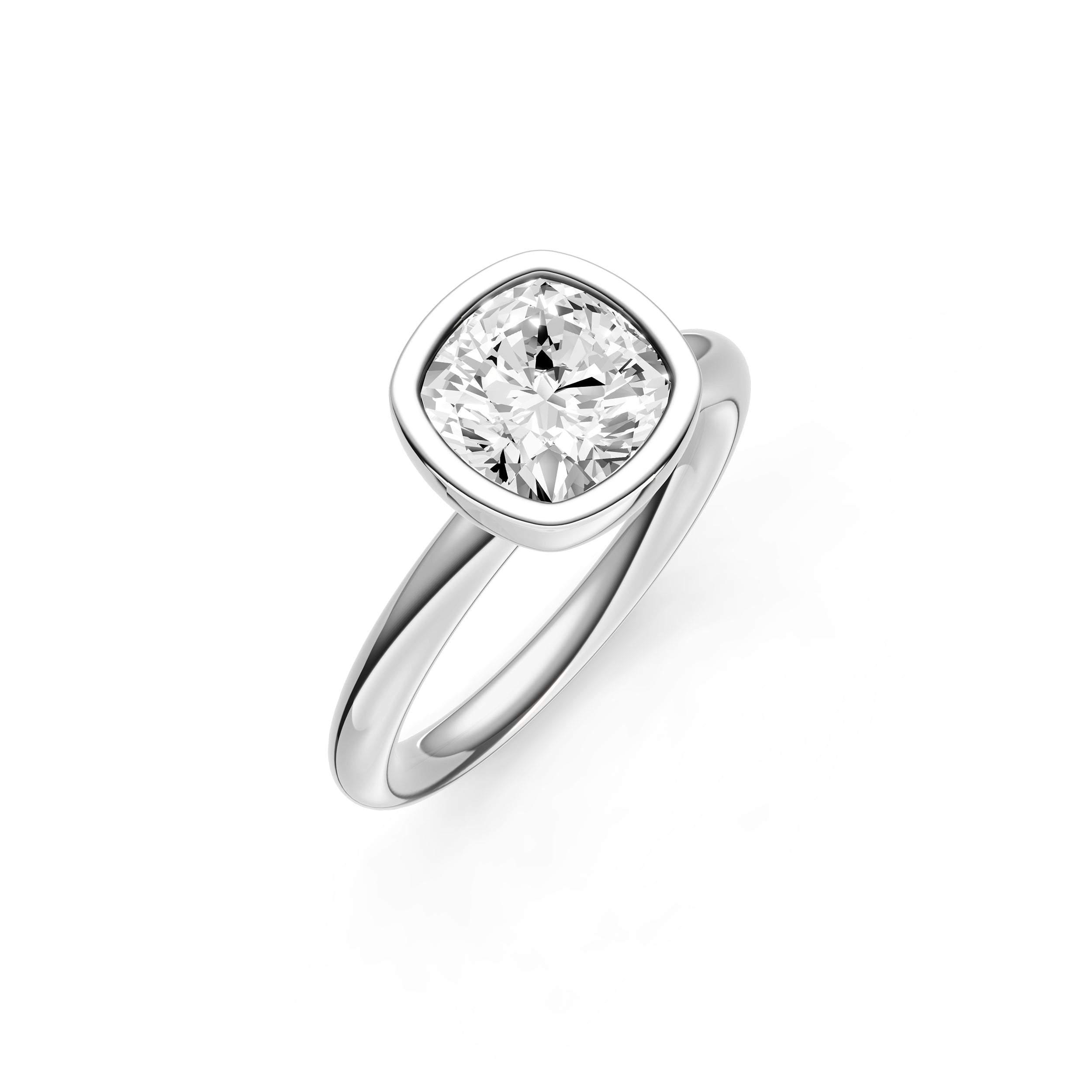 Petal Bezel Engagement Ring (Cushion) Birmingham Jewelry Engagement Ring Birmingham Jewelry 