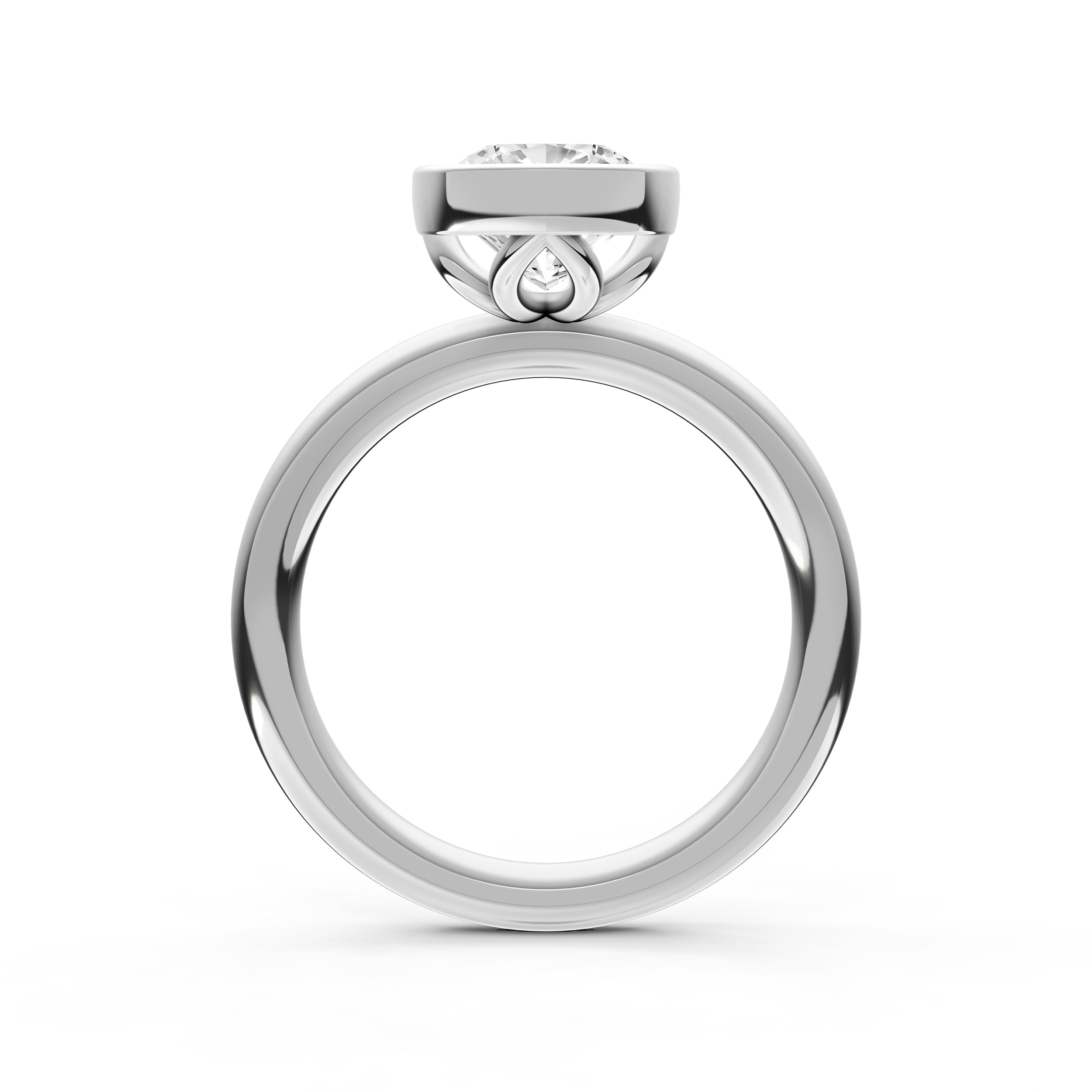 Petal Bezel Engagement Ring (Cushion) Birmingham Jewelry Engagement Ring Birmingham Jewelry 