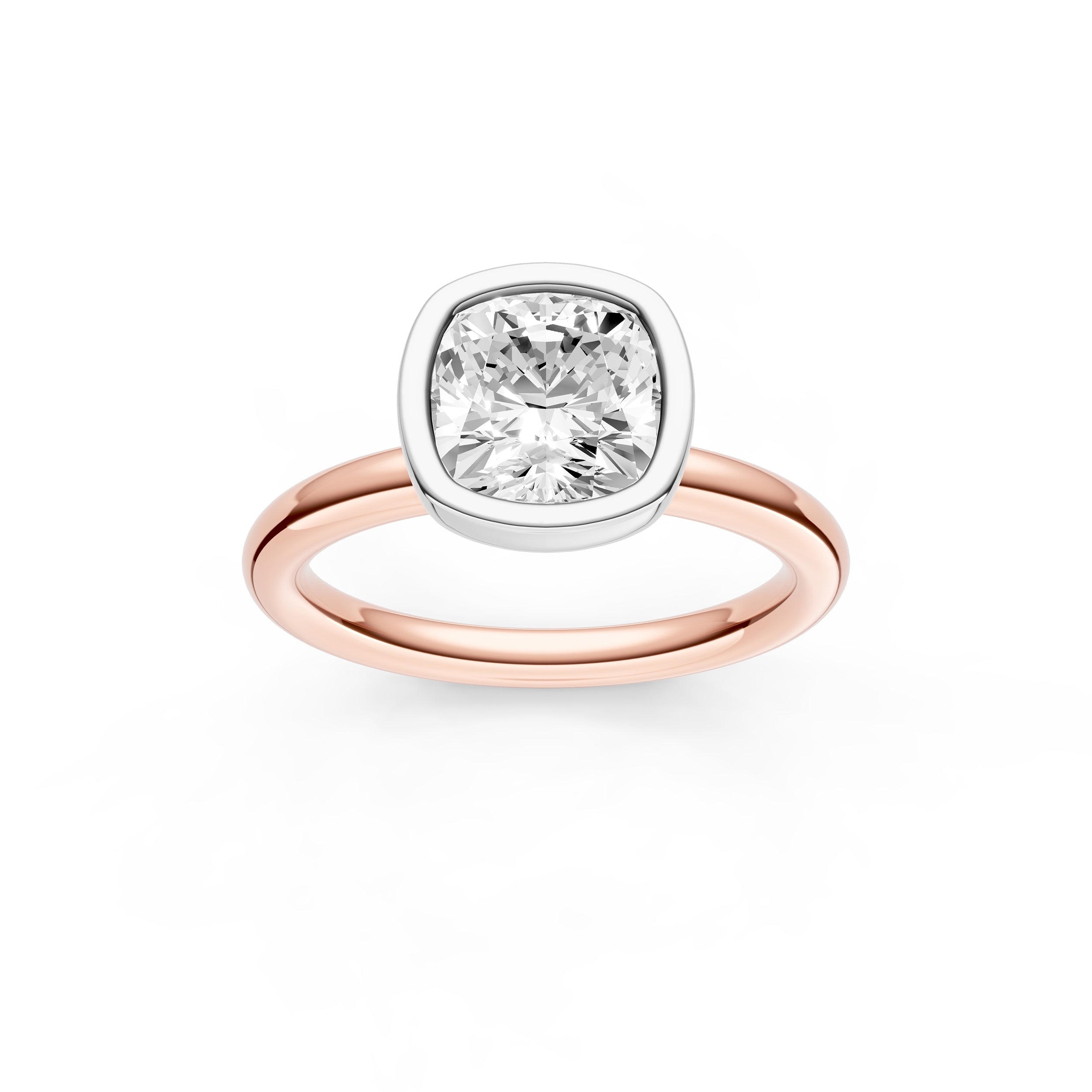 Petal Bezel Engagement Ring (Cushion) Birmingham Jewelry Engagement Ring Birmingham Jewelry 