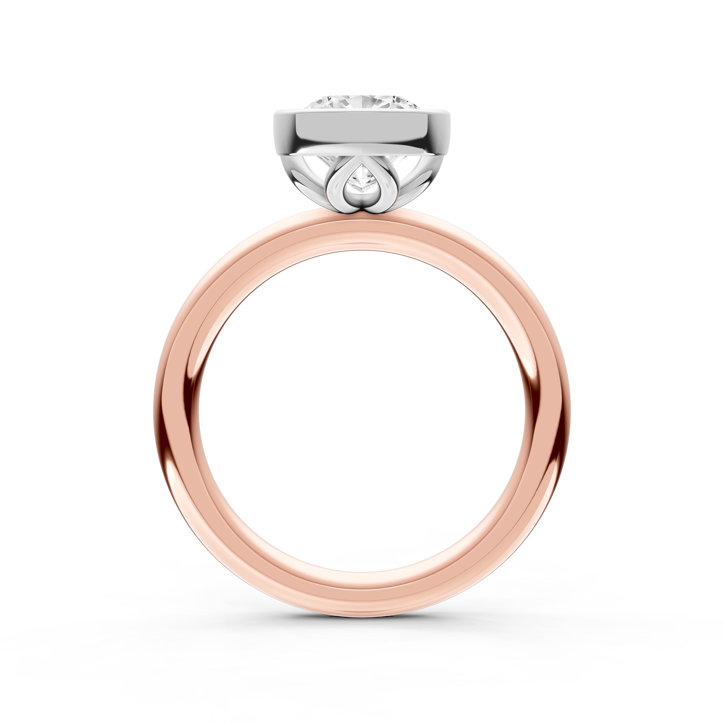 Petal Bezel Engagement Ring (Cushion) Birmingham Jewelry Engagement Ring Birmingham Jewelry 