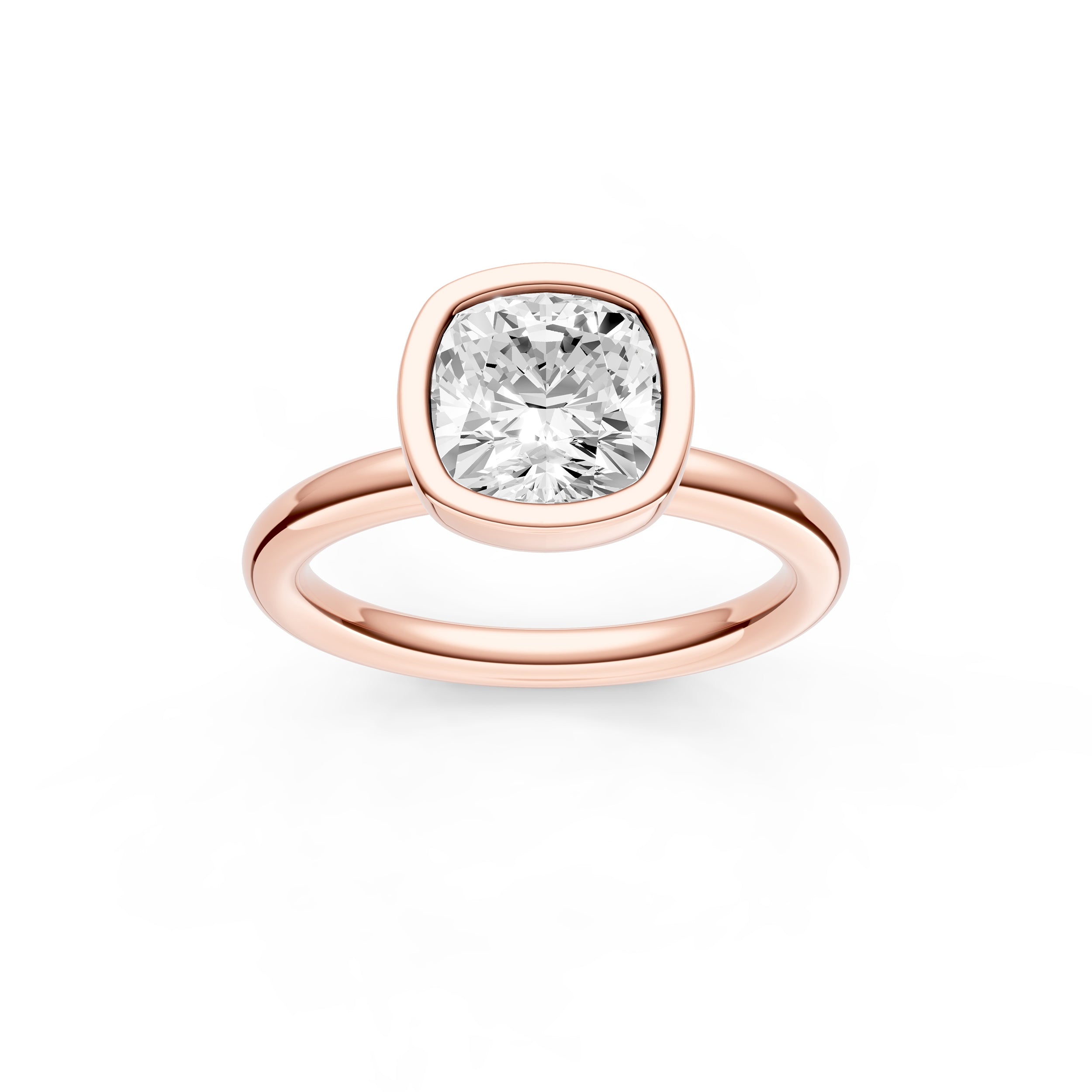 Petal Bezel Engagement Ring (Cushion) Birmingham Jewelry Engagement Ring Birmingham Jewelry 