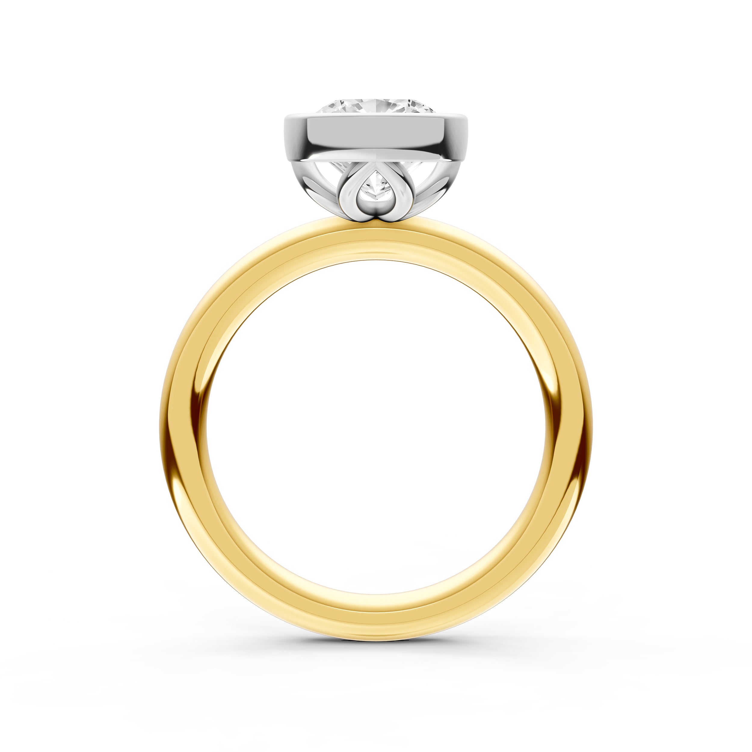 Petal Bezel Engagement Ring (Cushion) Birmingham Jewelry Engagement Ring Birmingham Jewelry 