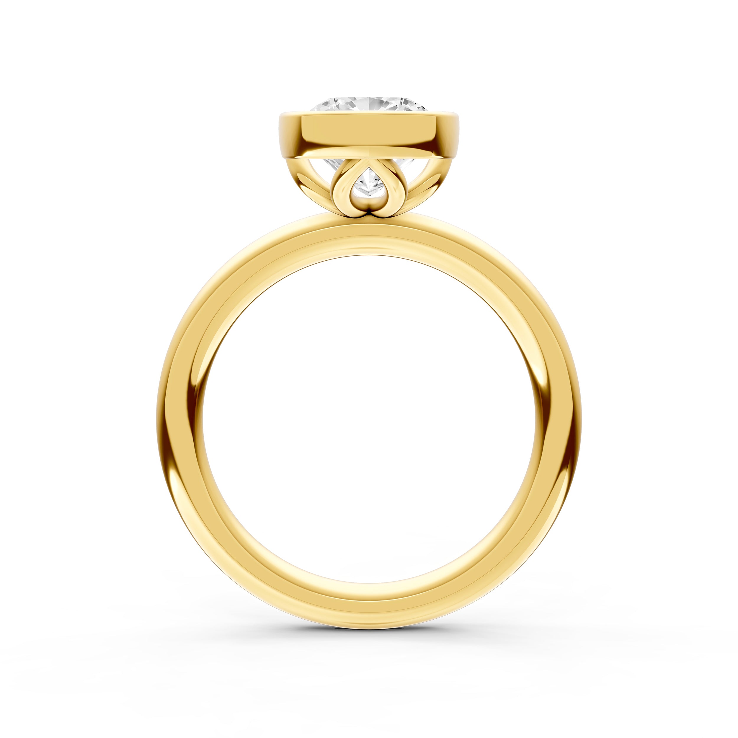 Petal Bezel Engagement Ring (Cushion) Birmingham Jewelry Engagement Ring Birmingham Jewelry 