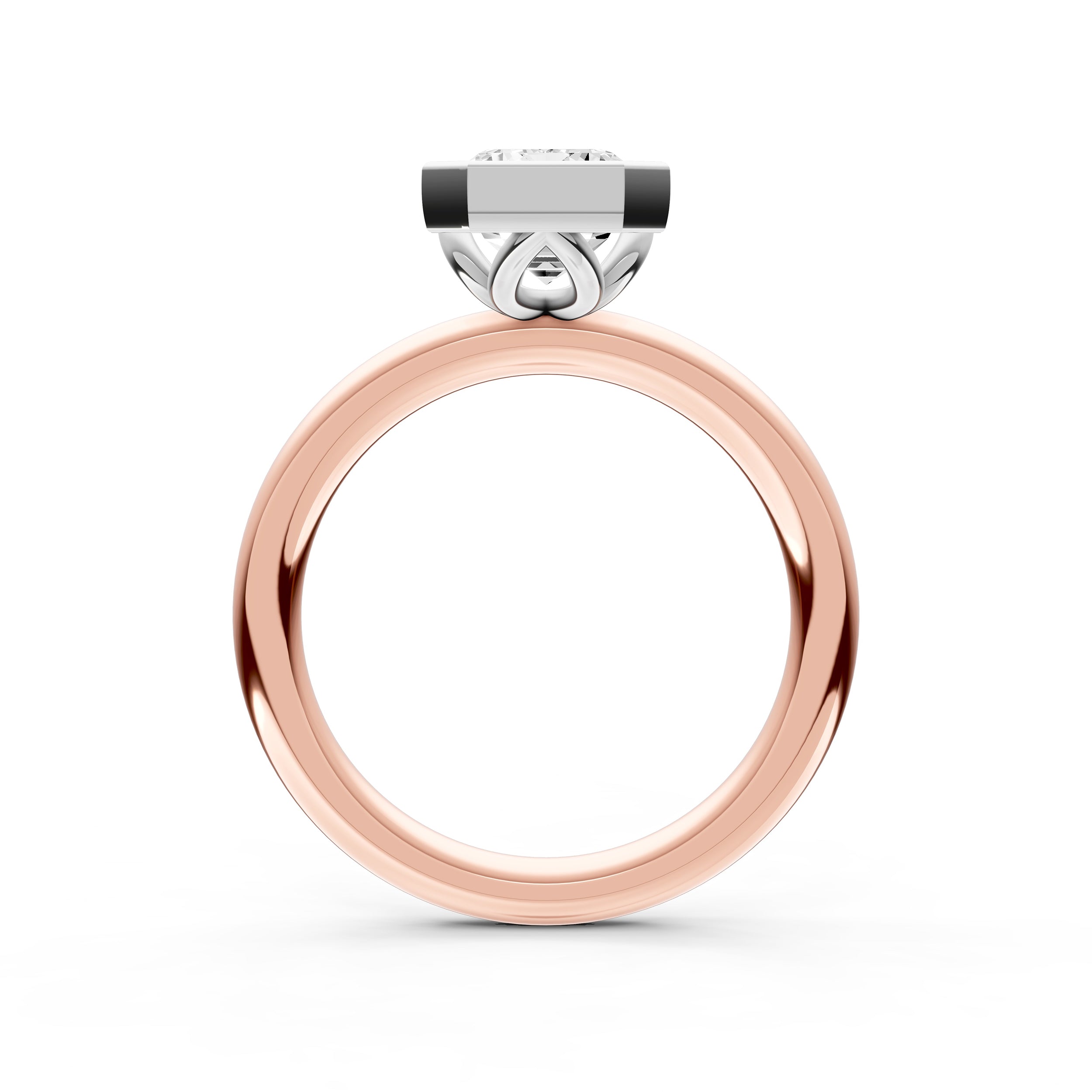 Petal Bezel Engagement Ring (Emerald Cut) Birmingham Jewelry Engagement Ring Birmingham Jewelry 