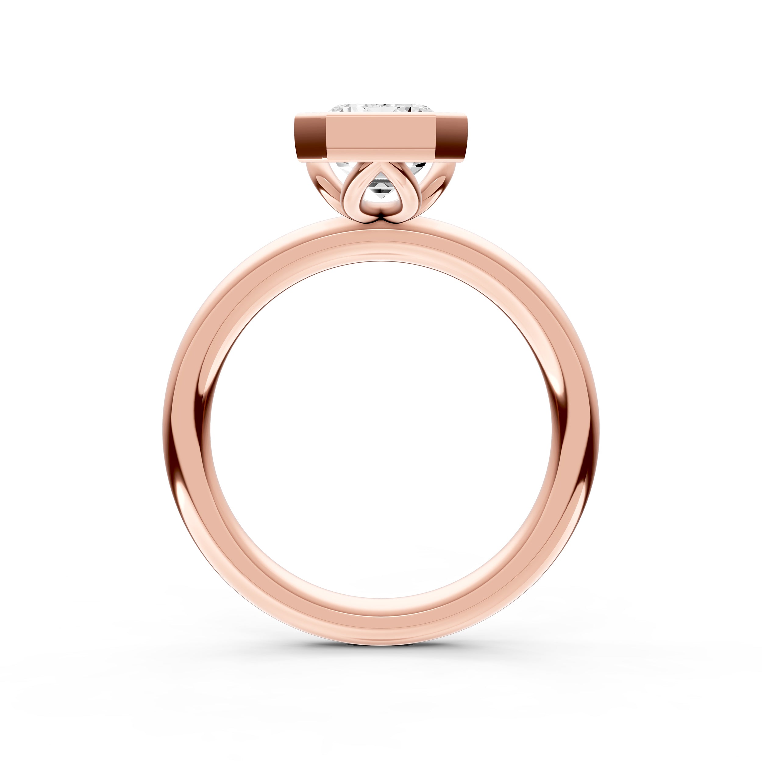 Petal Bezel Engagement Ring (Emerald Cut) Birmingham Jewelry Engagement Ring Birmingham Jewelry 