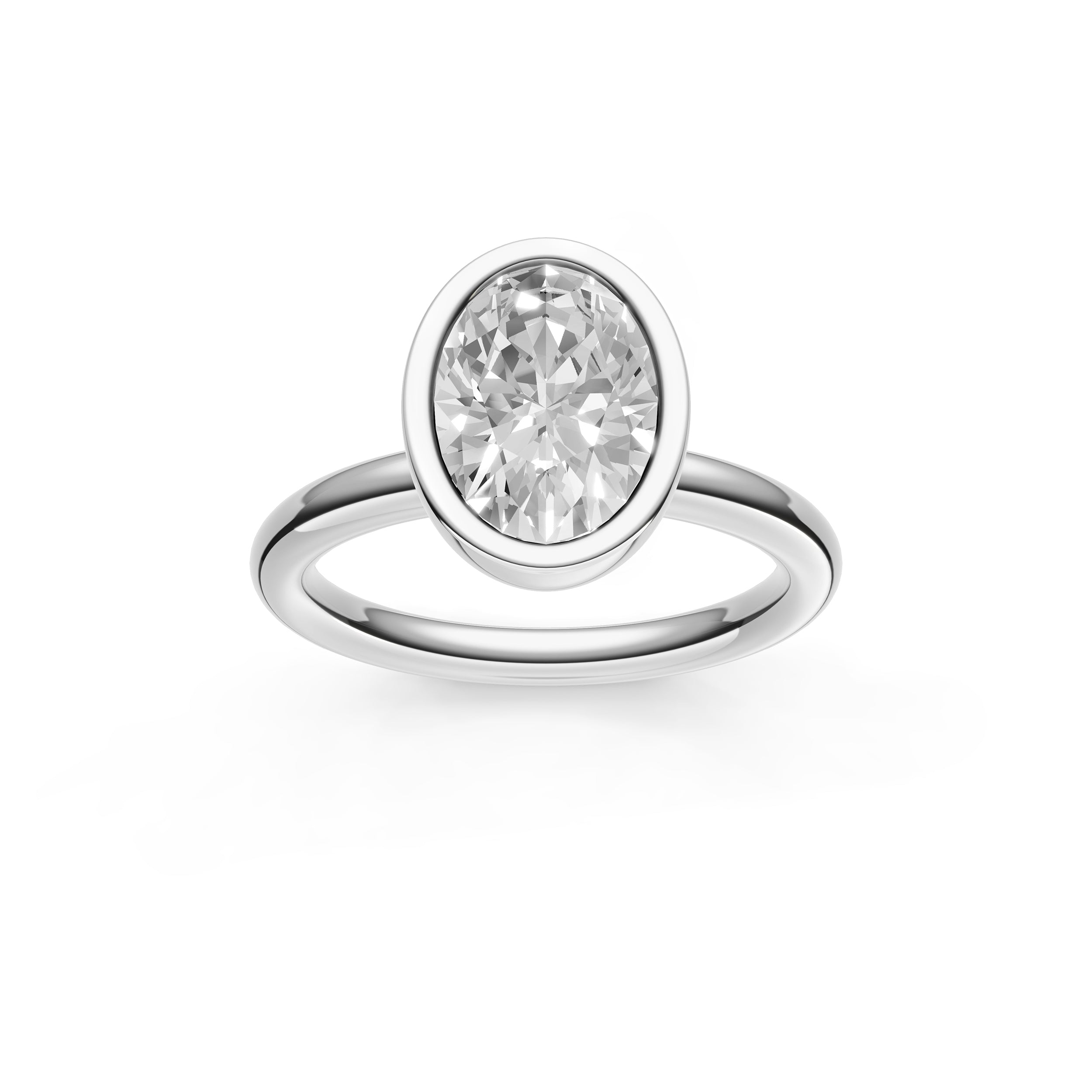 Petal Bezel Engagement Ring (Oval) Birmingham Jewelry Engagement Ring Birmingham Jewelry 