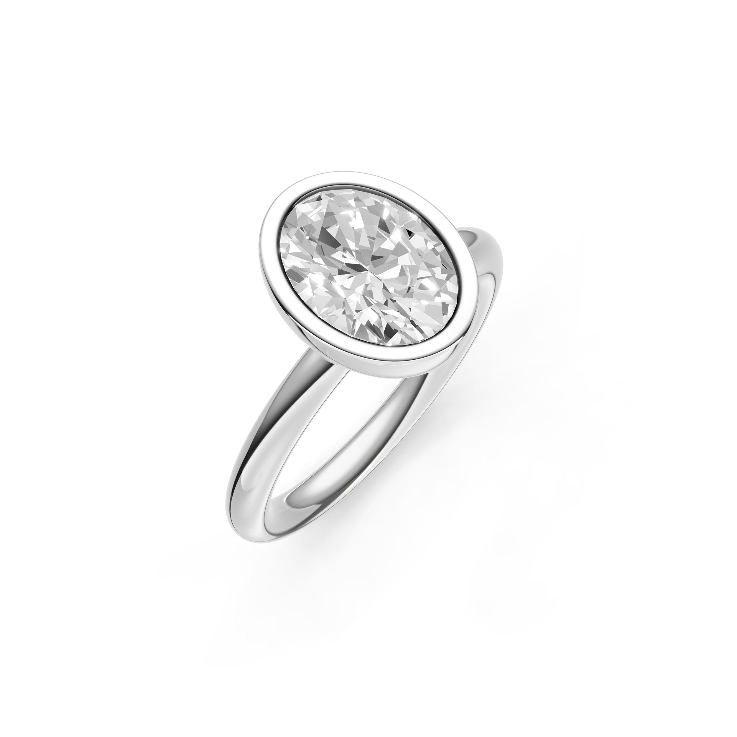 Petal Bezel Engagement Ring (Oval) Birmingham Jewelry Engagement Ring Birmingham Jewelry 