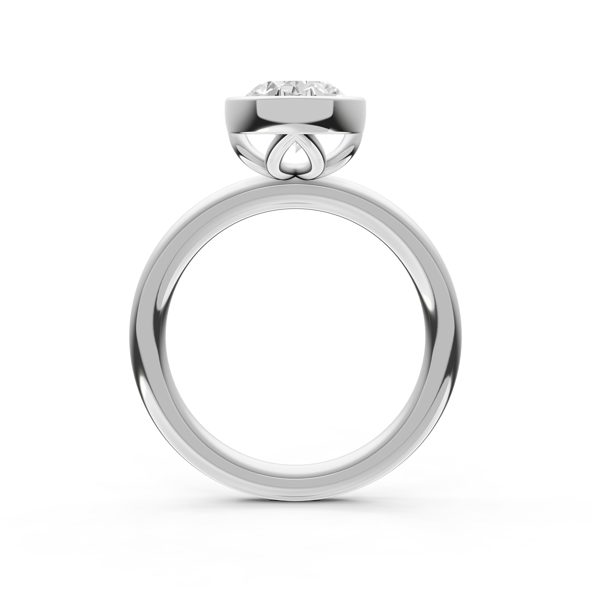 Petal Bezel Engagement Ring (Oval) Birmingham Jewelry Engagement Ring Birmingham Jewelry 