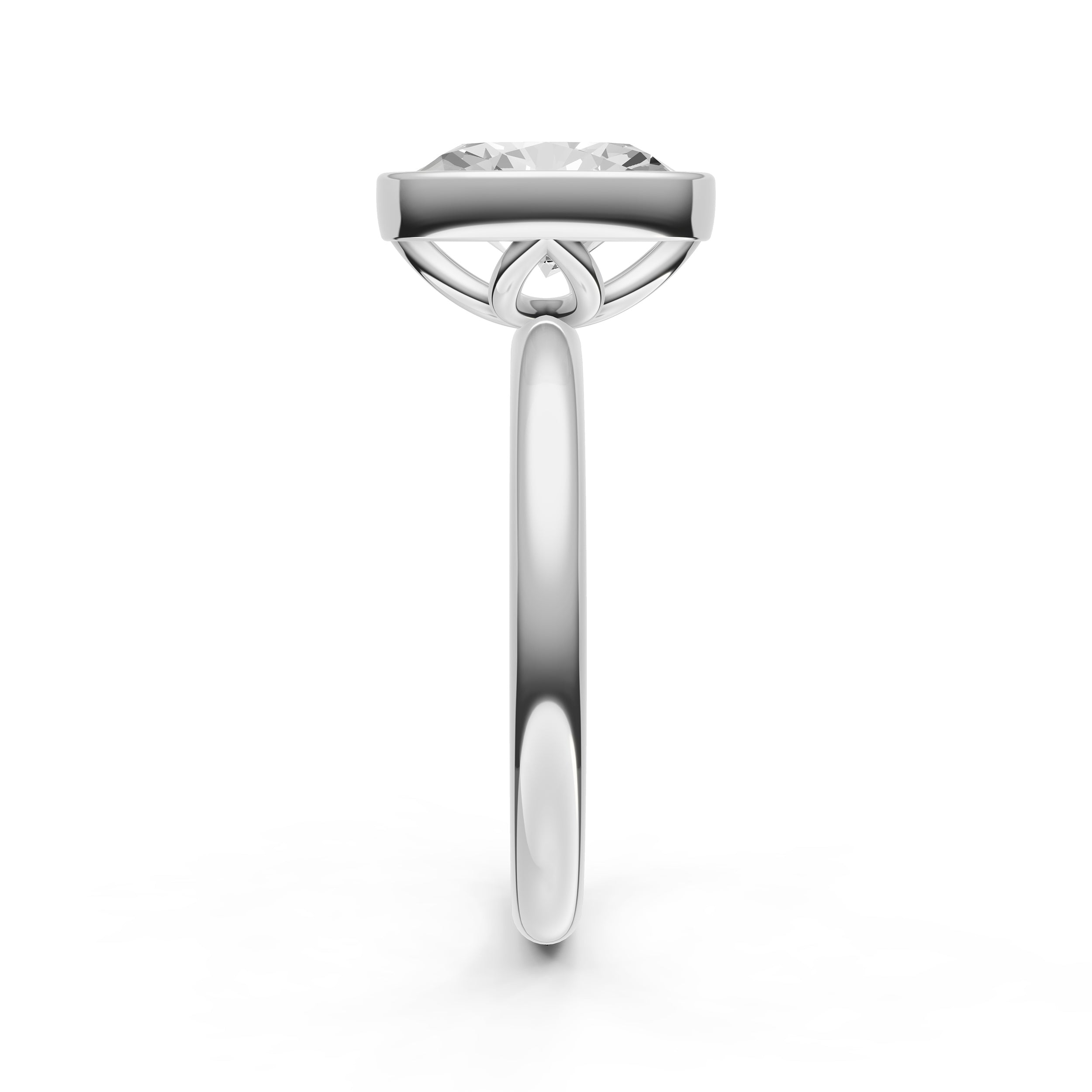 Petal Bezel Engagement Ring (Oval) Birmingham Jewelry Engagement Ring Birmingham Jewelry 