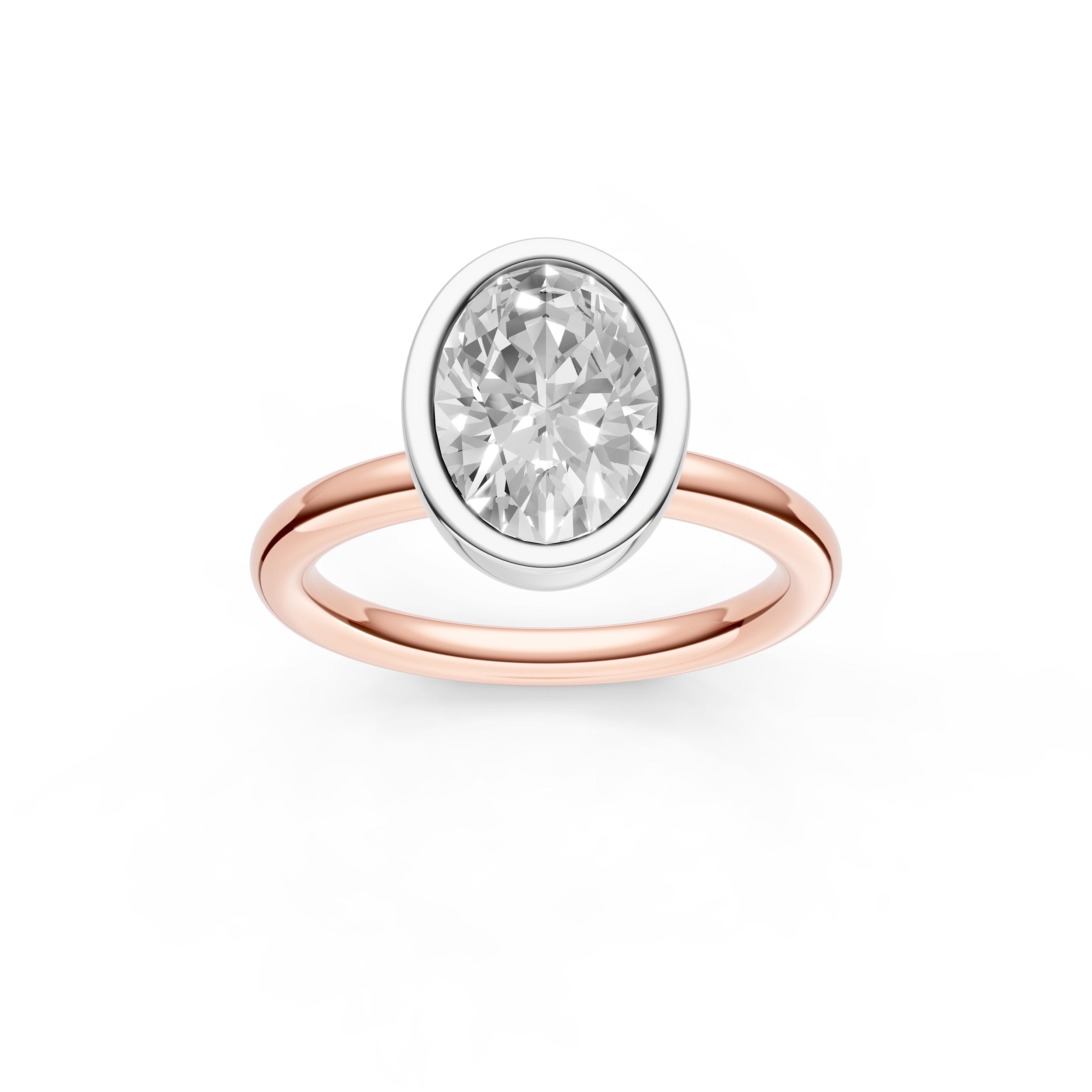 Petal Bezel Engagement Ring (Oval) Birmingham Jewelry Engagement Ring Birmingham Jewelry 