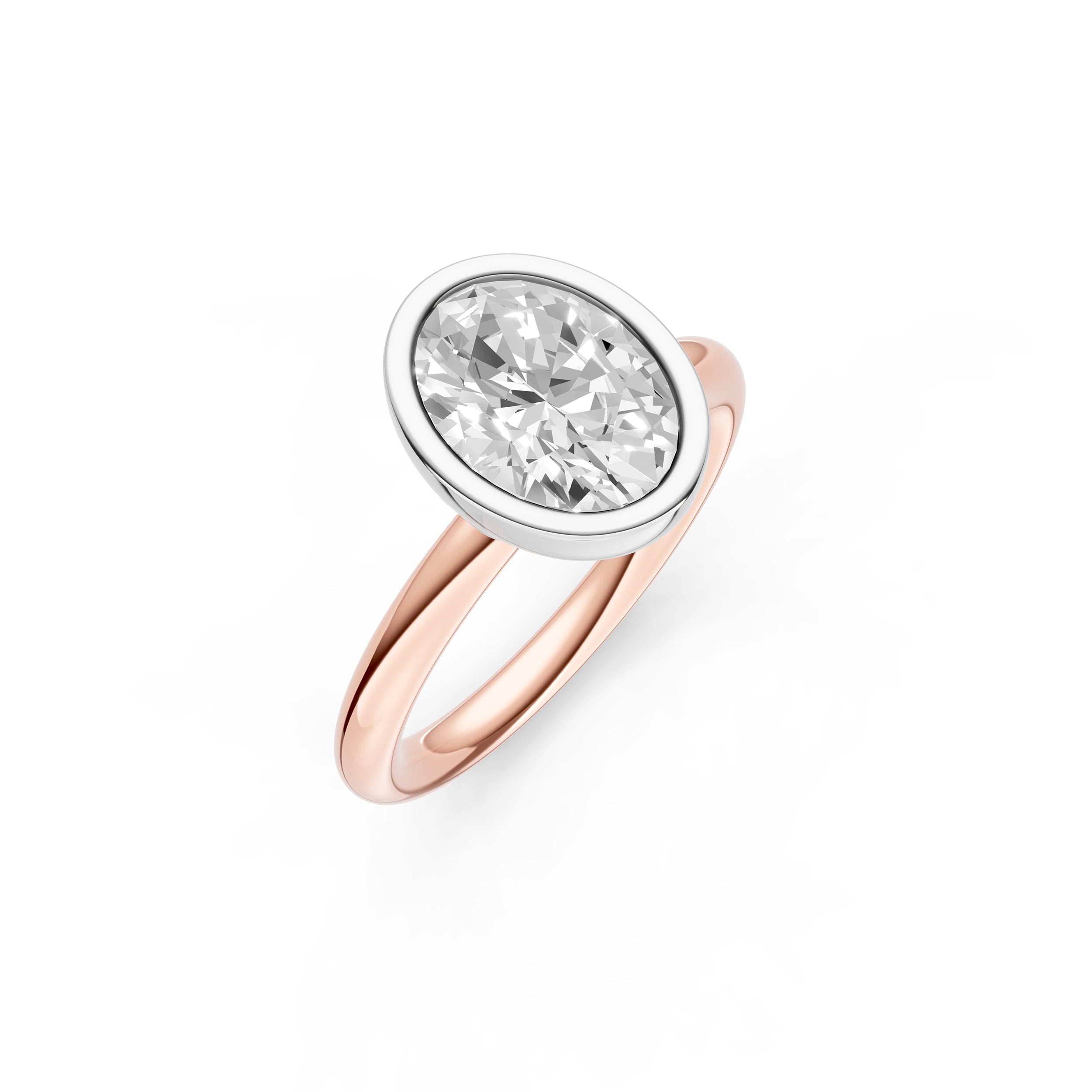 Petal Bezel Engagement Ring (Oval) Birmingham Jewelry Engagement Ring Birmingham Jewelry 