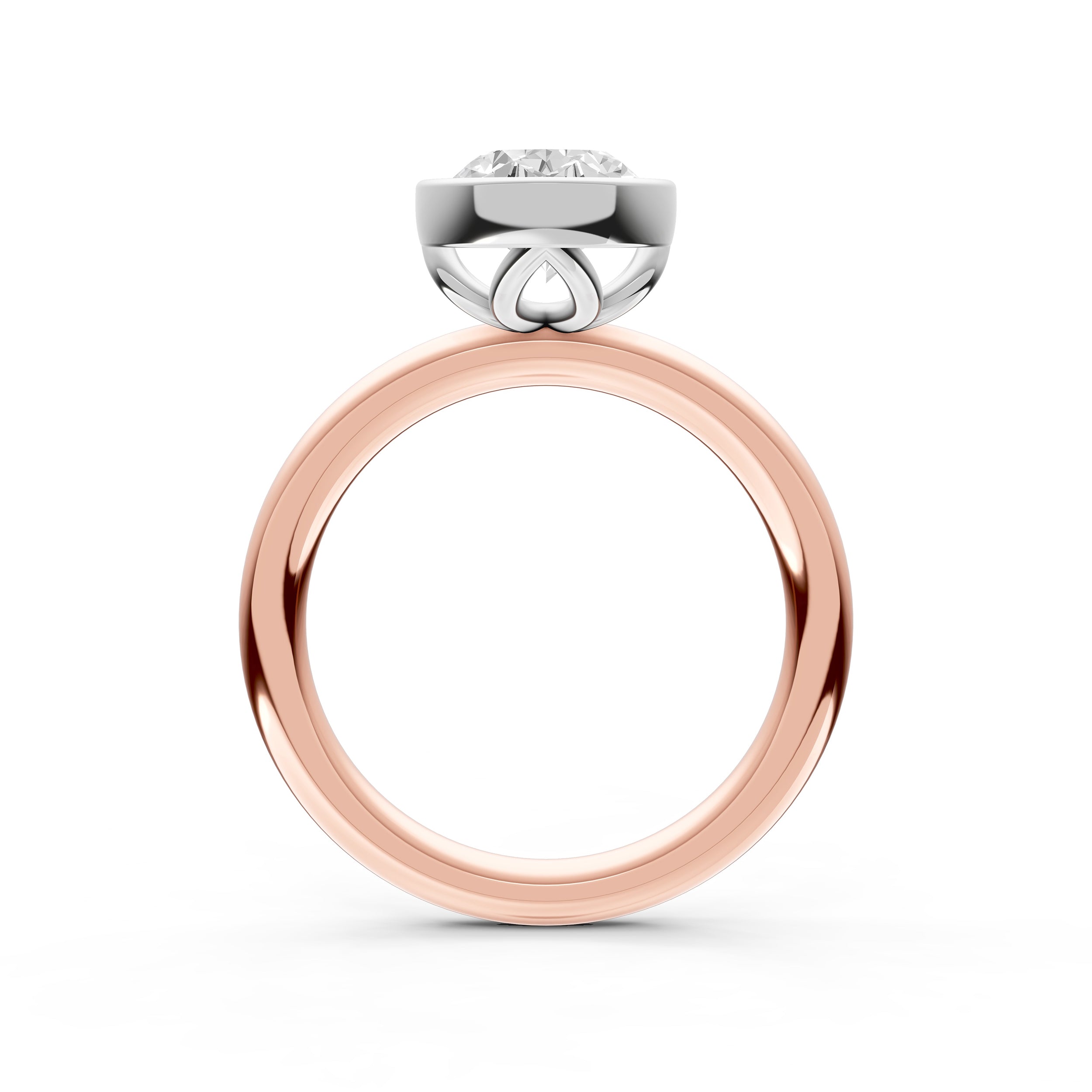 Petal Bezel Engagement Ring (Oval) Birmingham Jewelry Engagement Ring Birmingham Jewelry 