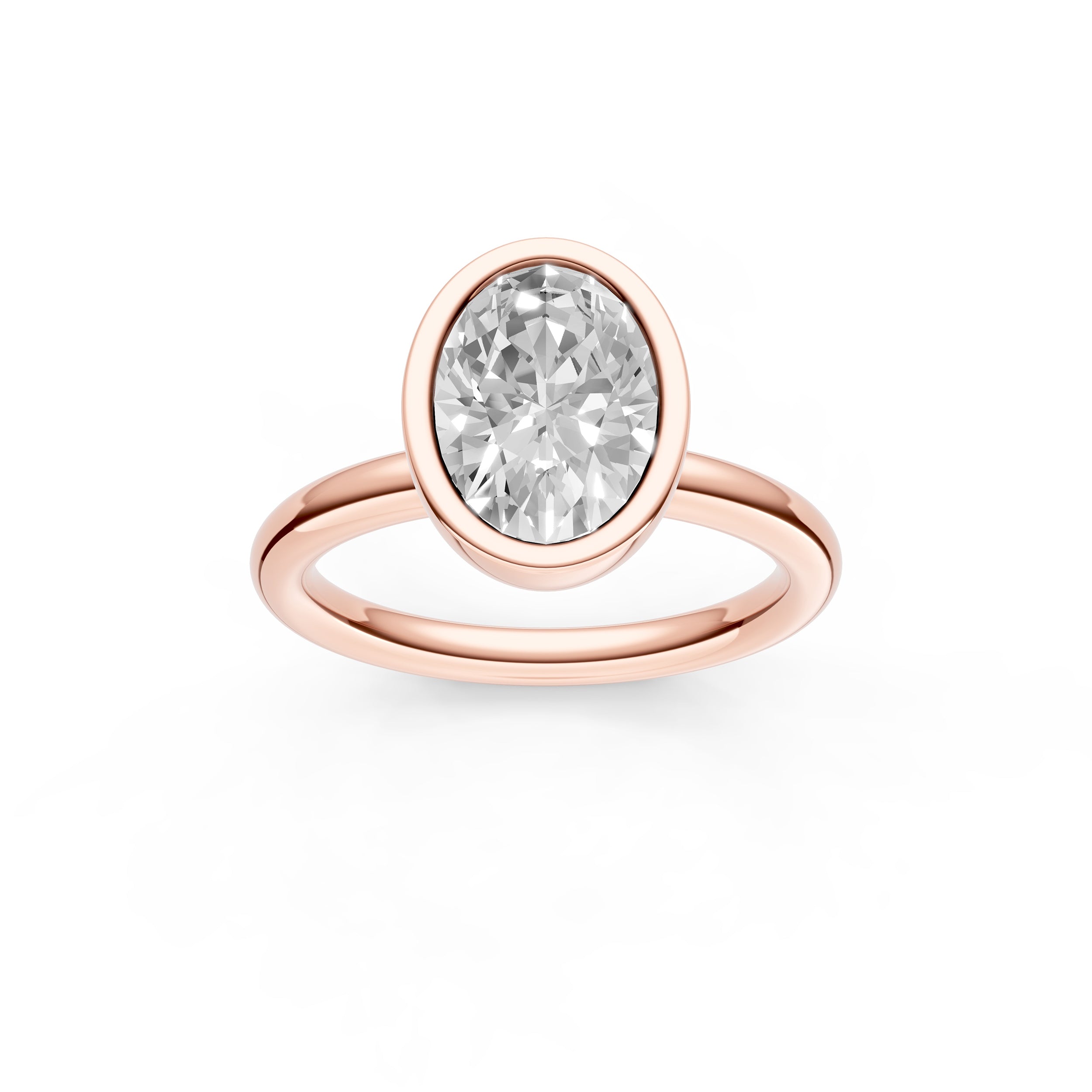 Petal Bezel Engagement Ring (Oval) Birmingham Jewelry Engagement Ring Birmingham Jewelry 
