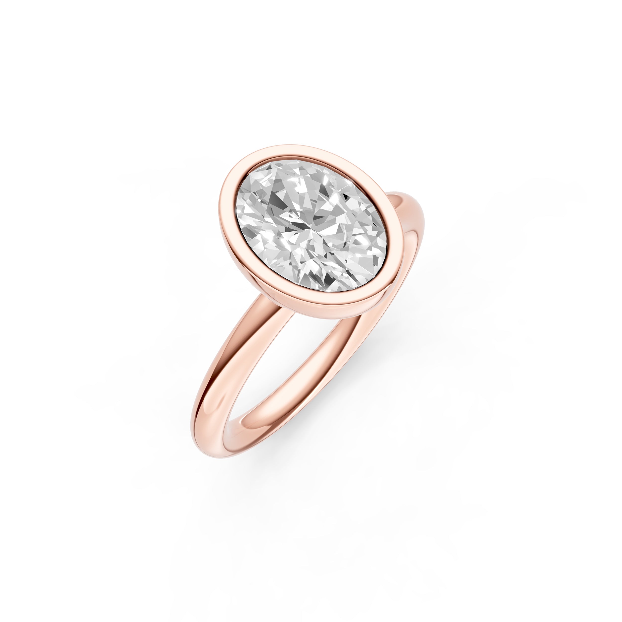 Petal Bezel Engagement Ring (Oval) Birmingham Jewelry Engagement Ring Birmingham Jewelry 