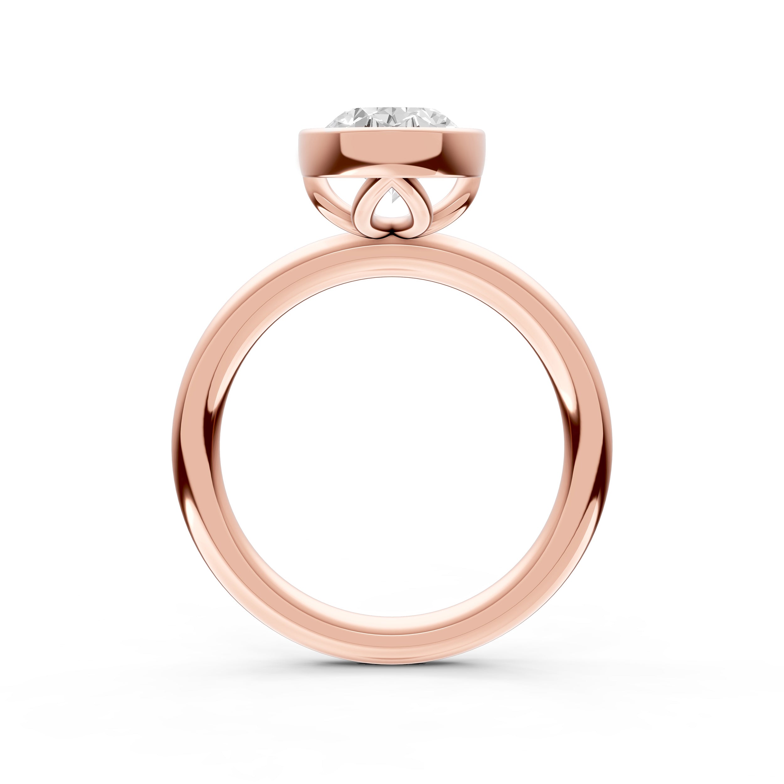 Petal Bezel Engagement Ring (Oval) Birmingham Jewelry Engagement Ring Birmingham Jewelry 