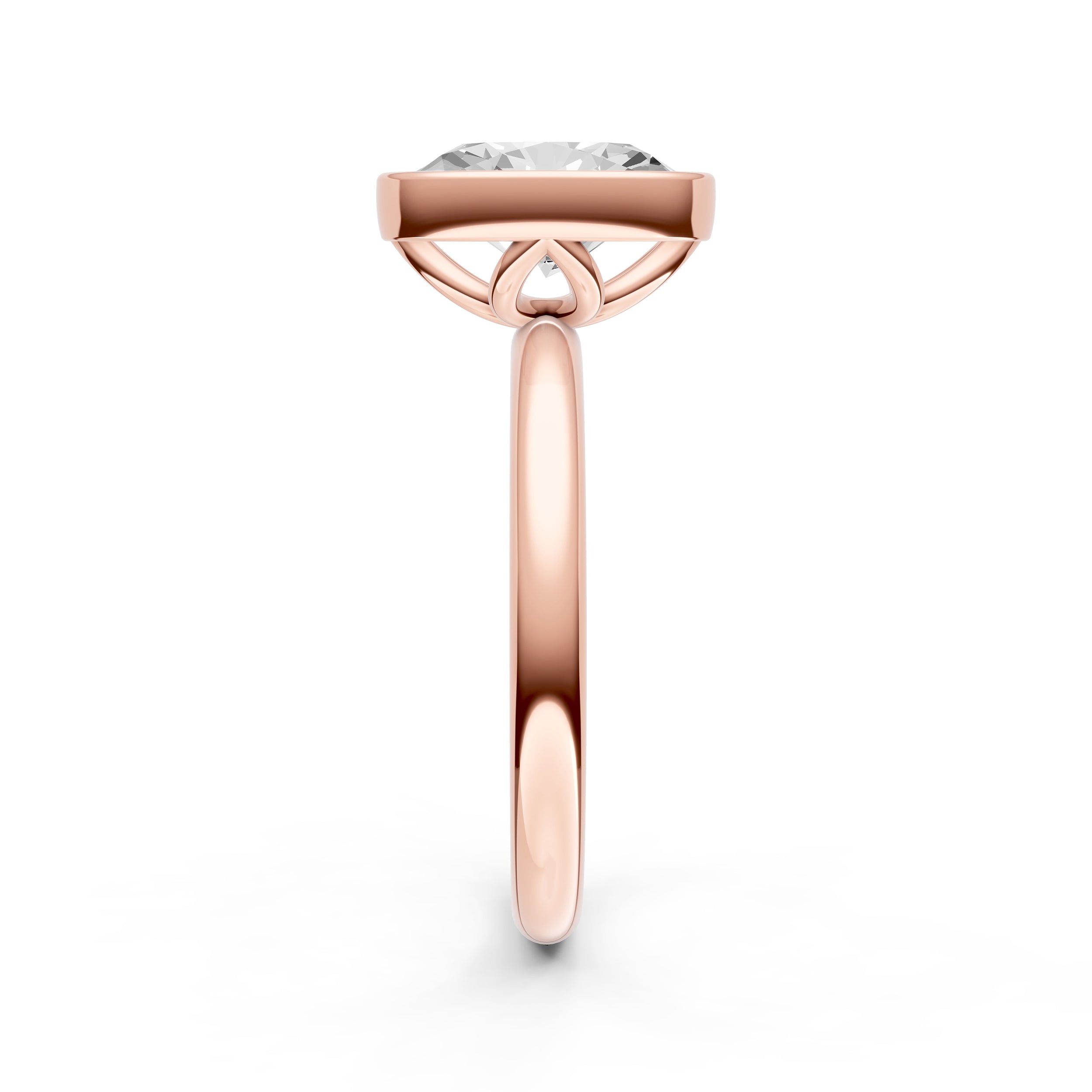 Petal Bezel Engagement Ring (Oval) Birmingham Jewelry Engagement Ring Birmingham Jewelry 