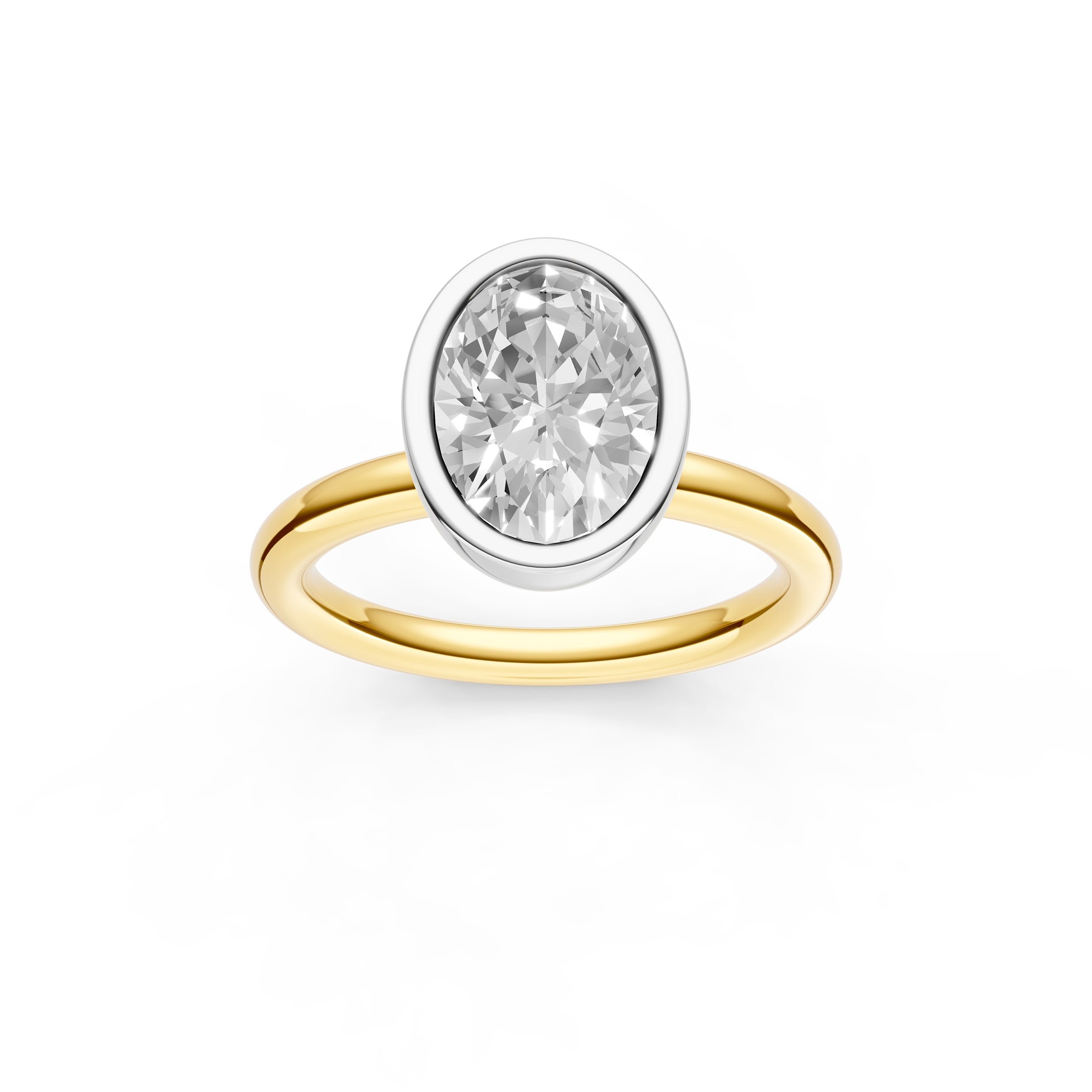 Petal Bezel Engagement Ring (Oval) Birmingham Jewelry Engagement Ring Birmingham Jewelry 