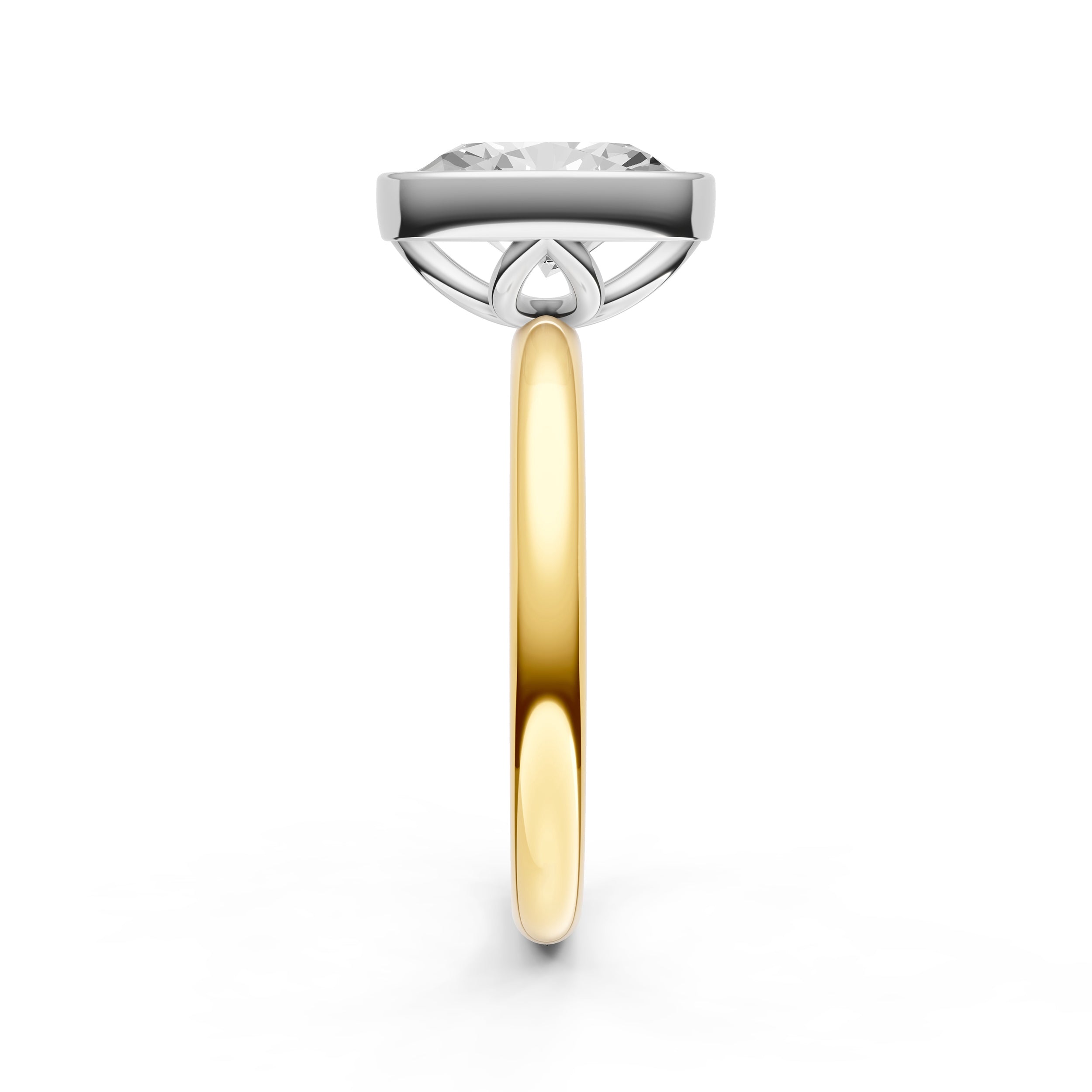 Petal Bezel Engagement Ring (Oval) Birmingham Jewelry Engagement Ring Birmingham Jewelry 