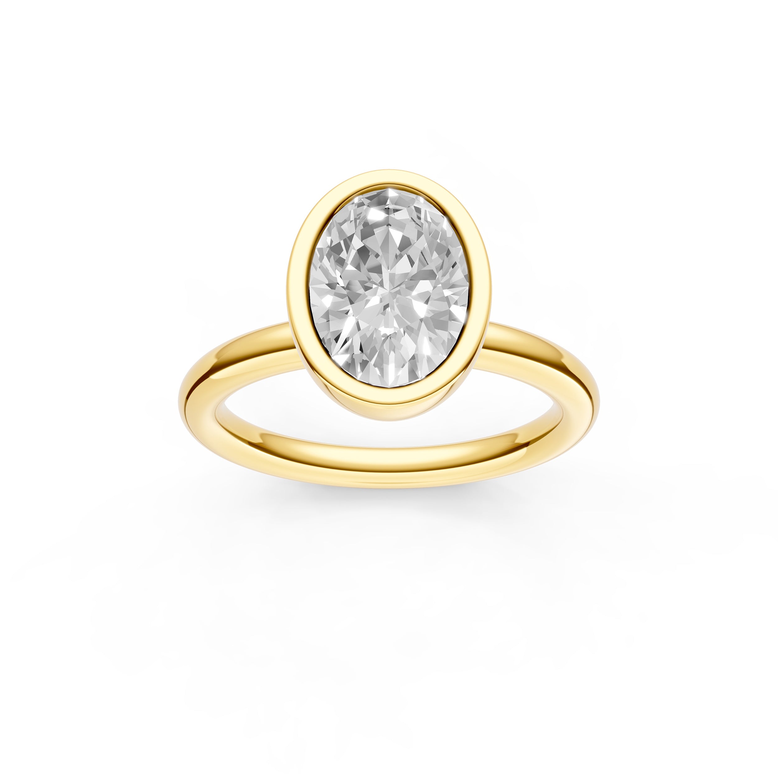 Petal Bezel Engagement Ring (Oval) Birmingham Jewelry Engagement Ring Birmingham Jewelry 